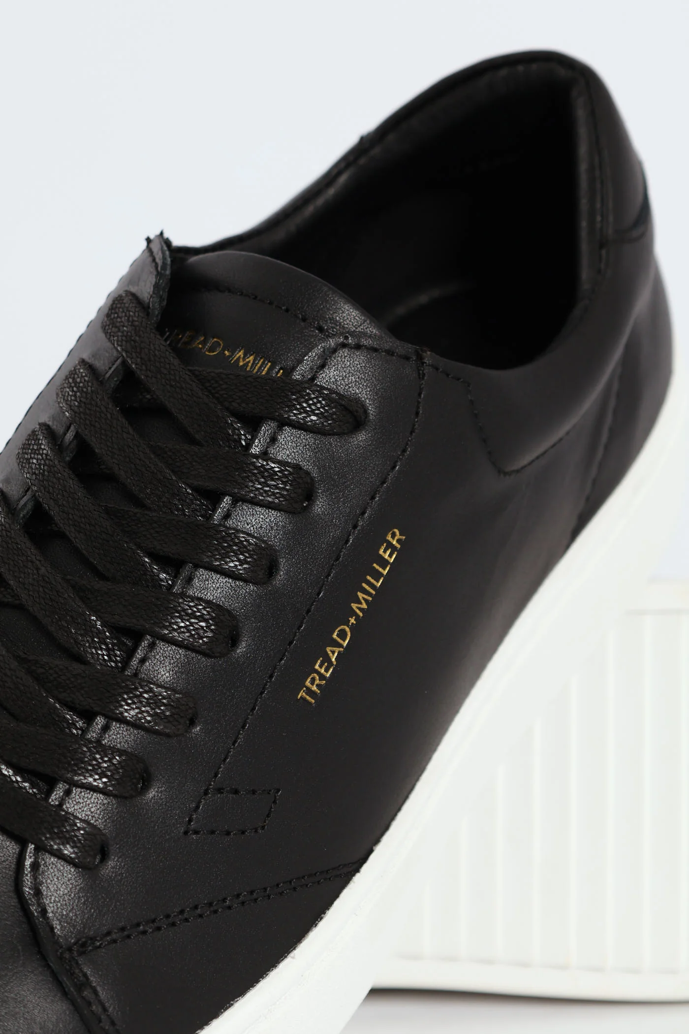 Basic Leather Court Sneaker - Black - Image 2