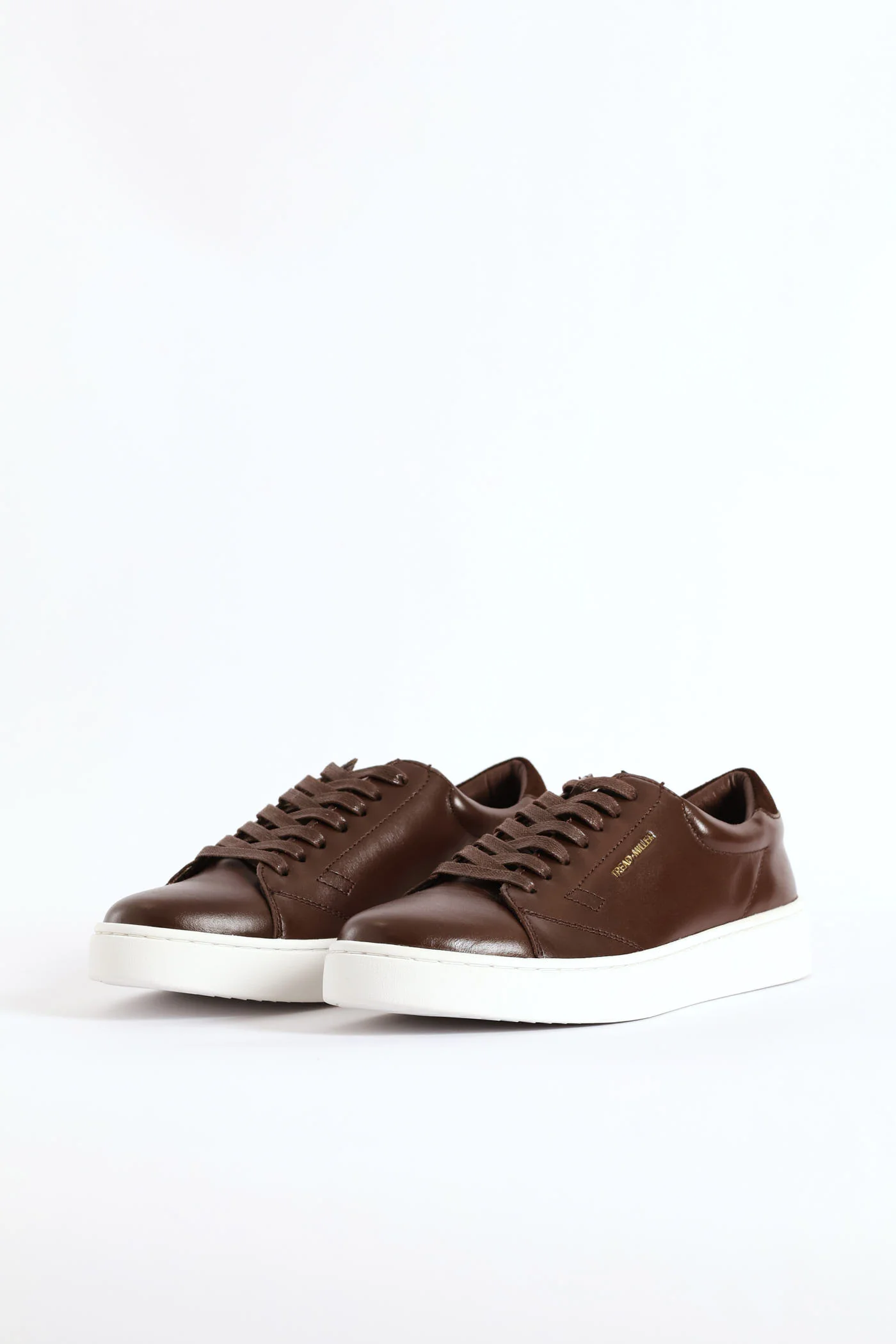 Basic Leather Court Sneaker - Chocolate - Image 3
