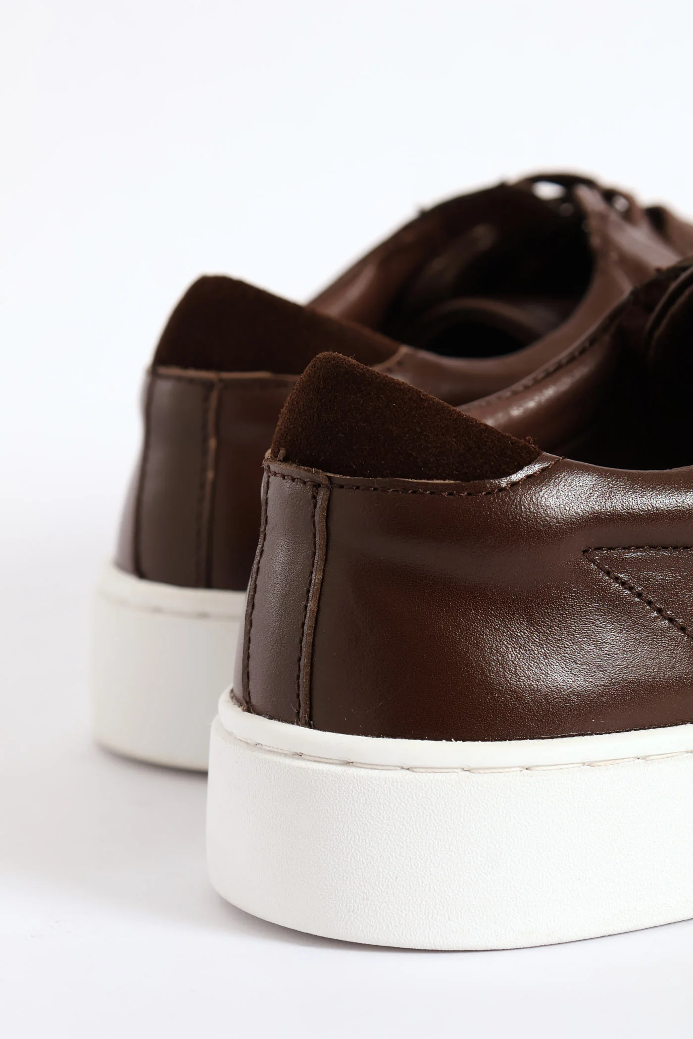 Basic Leather Court Sneaker - Chocolate - Image 6