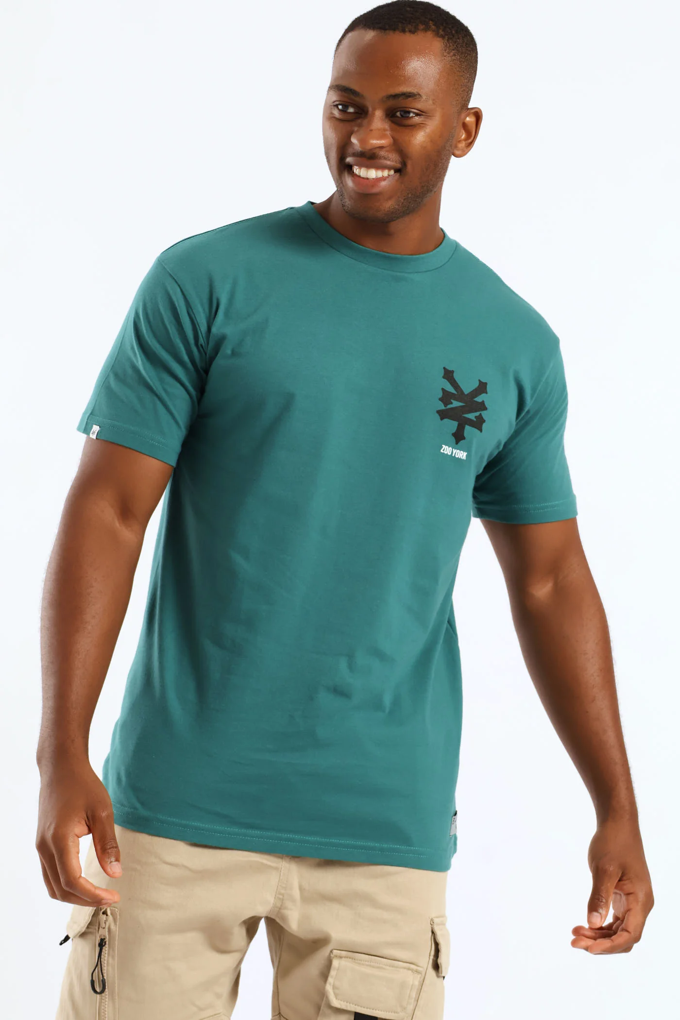 Basic Logo Back Print Tee - Teal - Image 2