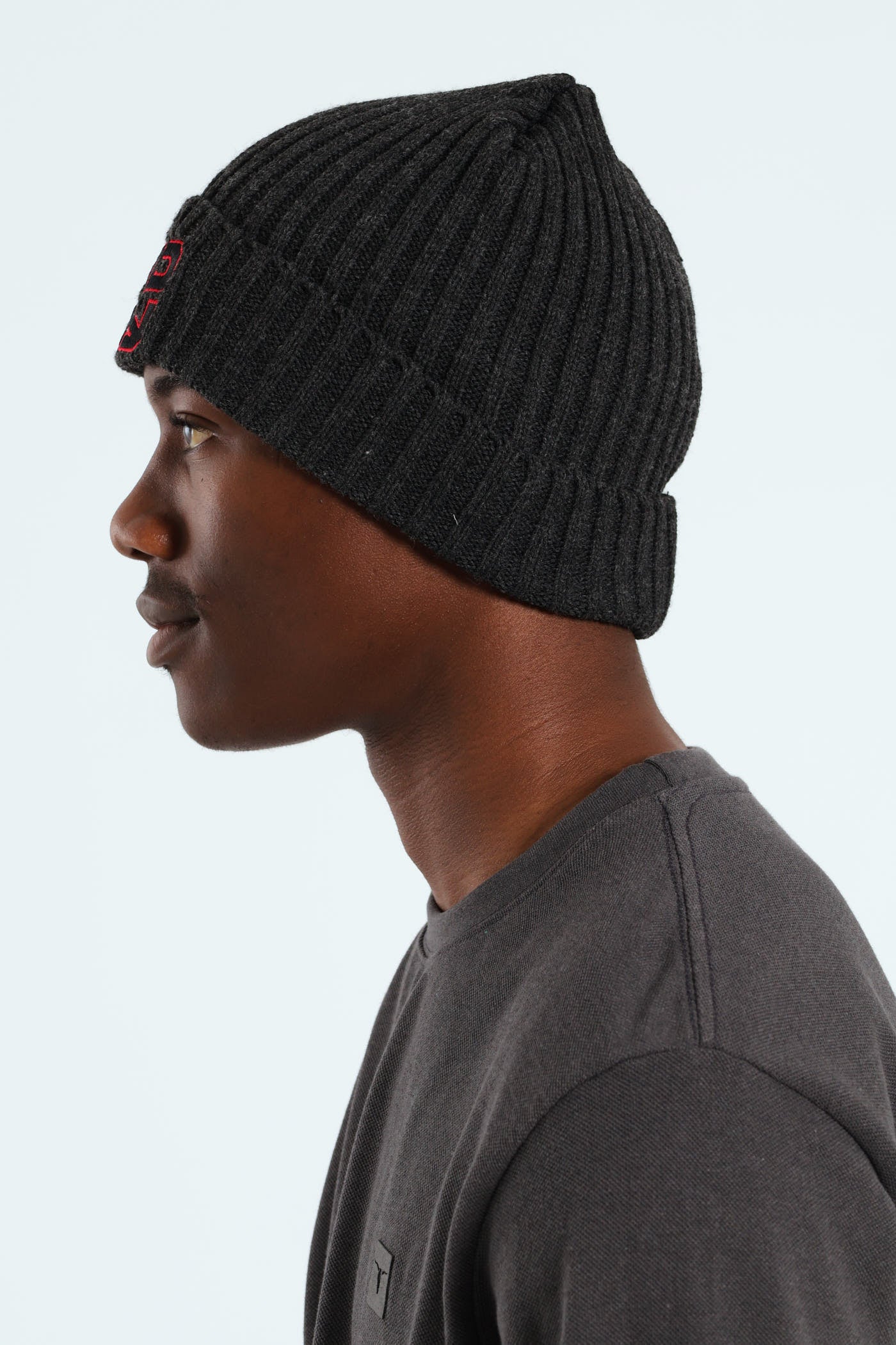 Basic Logo Beanie - Charcoal - Image 2