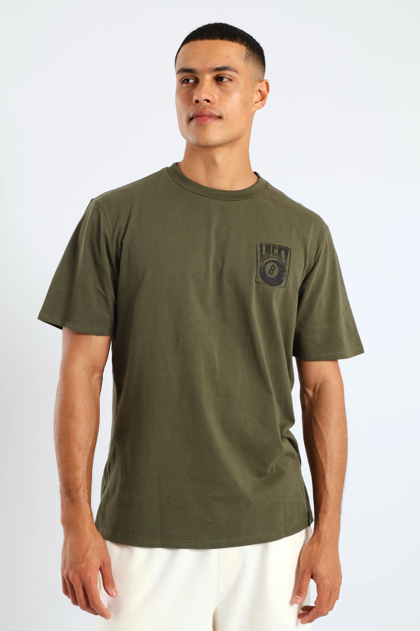 Basic Lucky Printed Tee - Fatigue - Image 2
