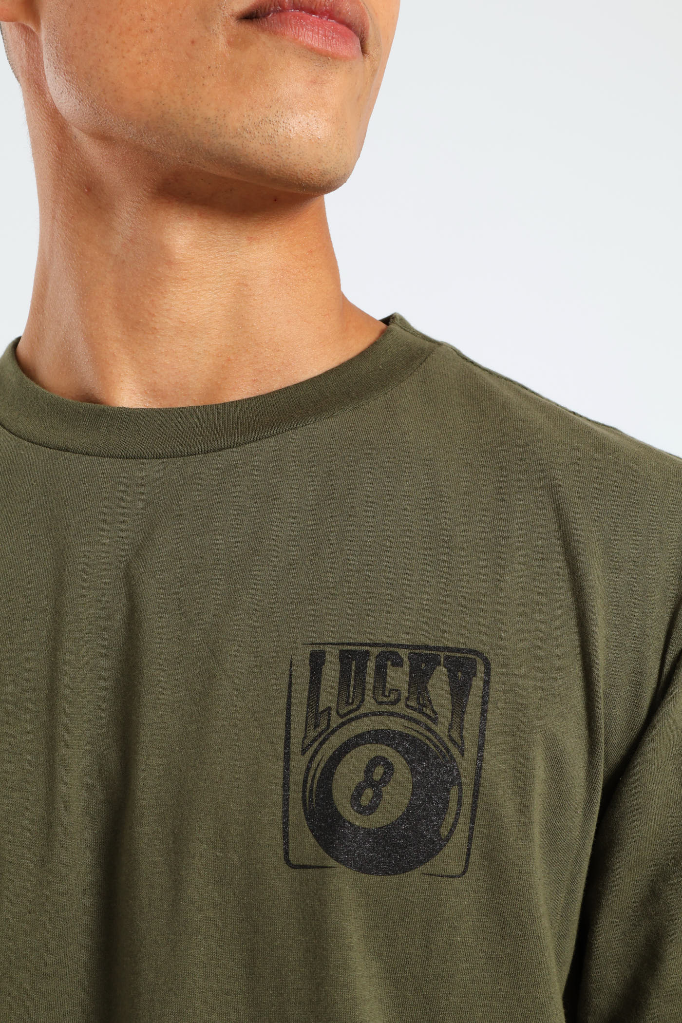 Basic Lucky Printed Tee - Fatigue - Image 5