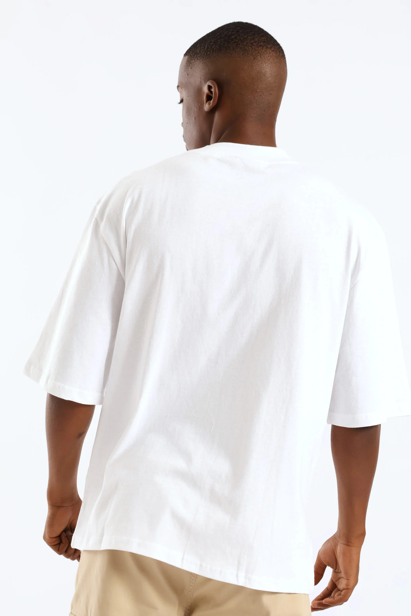 Basic Oversized Tee - White - Image 4