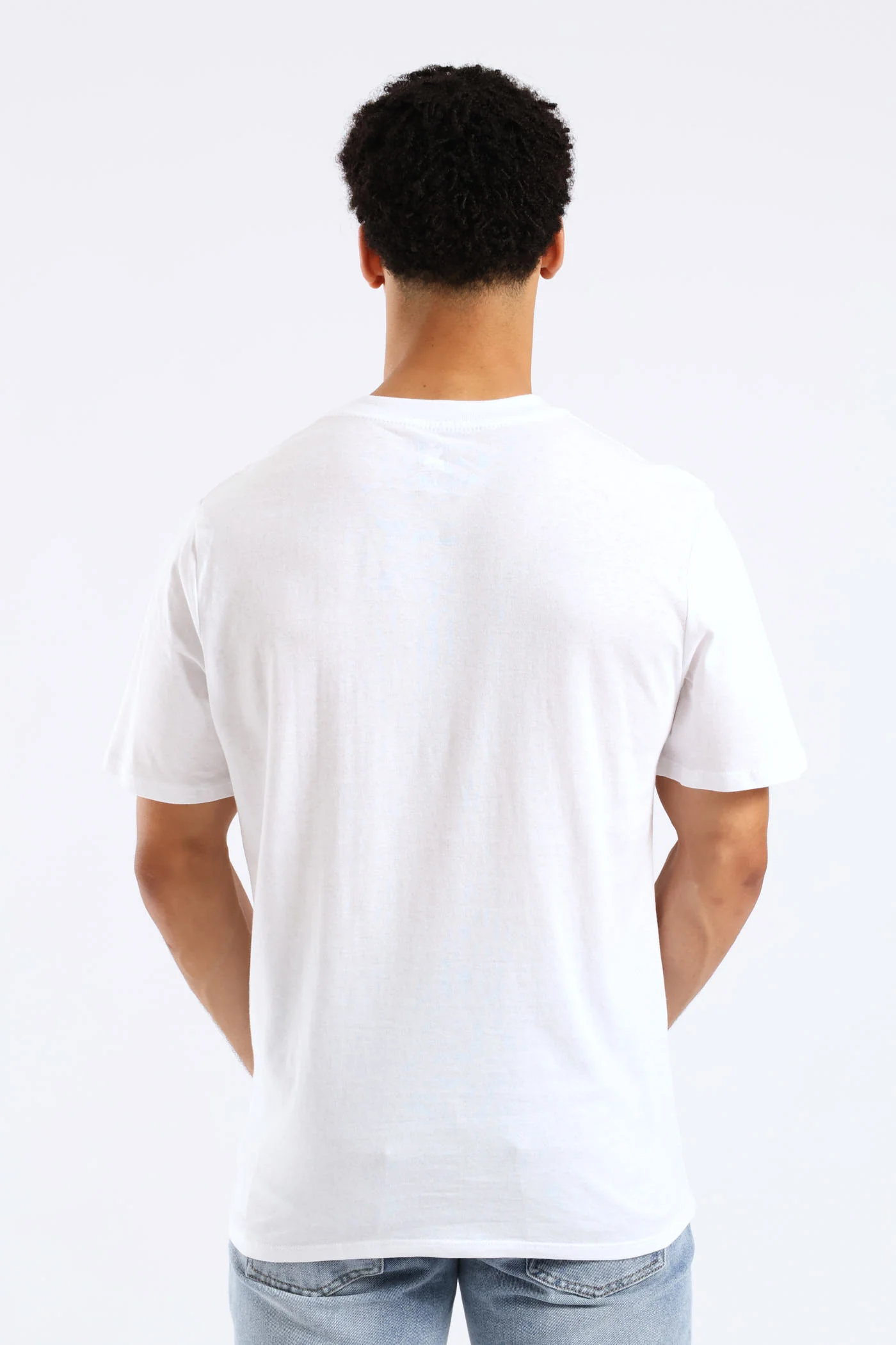 Basic Palm Tree Print Tee - White - Image 4