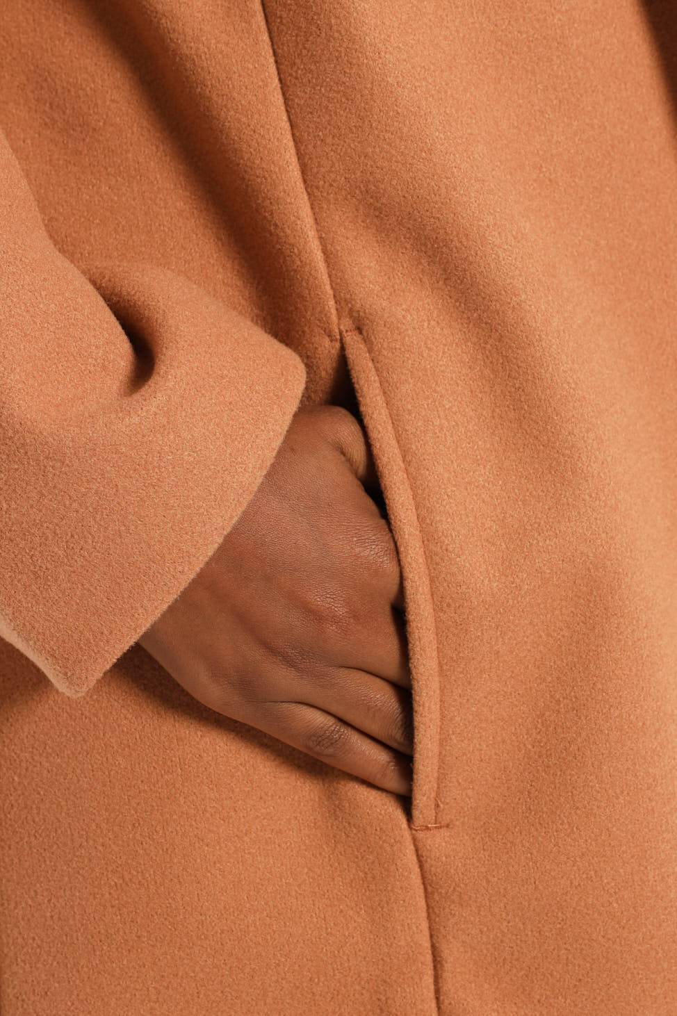 Basic Panelled Coat - Tan - Image 6