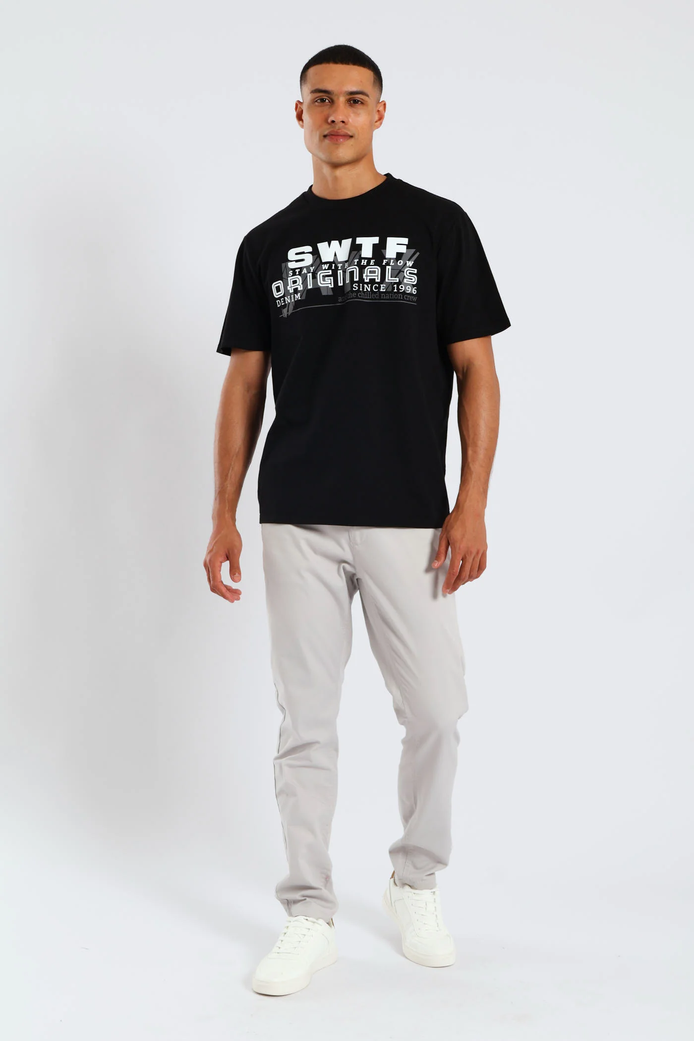 Basic Print Tee - Black - Image 2
