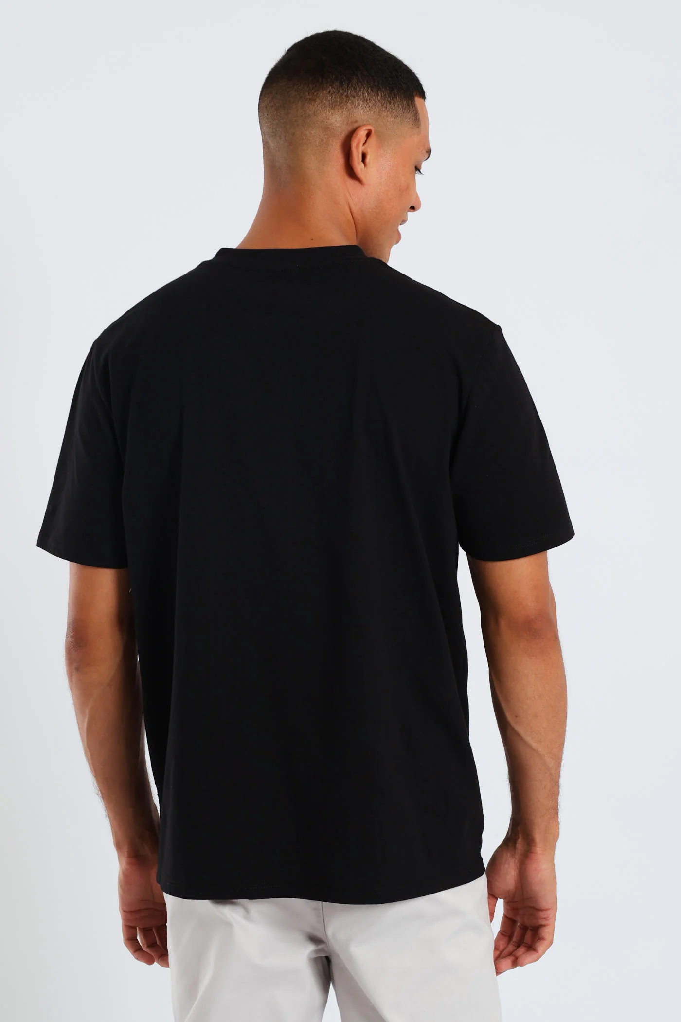 Basic Print Tee - Black - Image 4