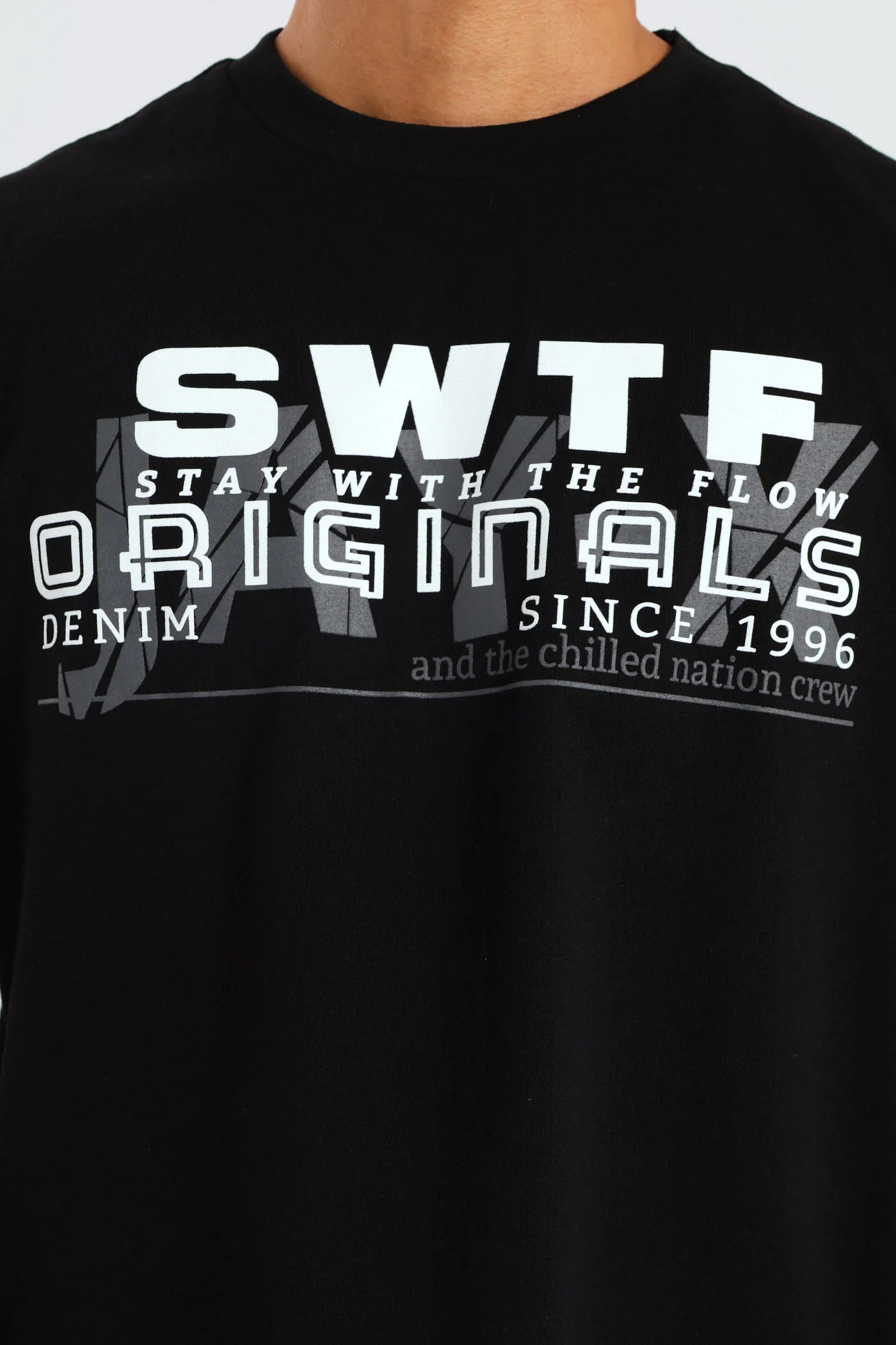 Basic Print Tee - Black - Image 5