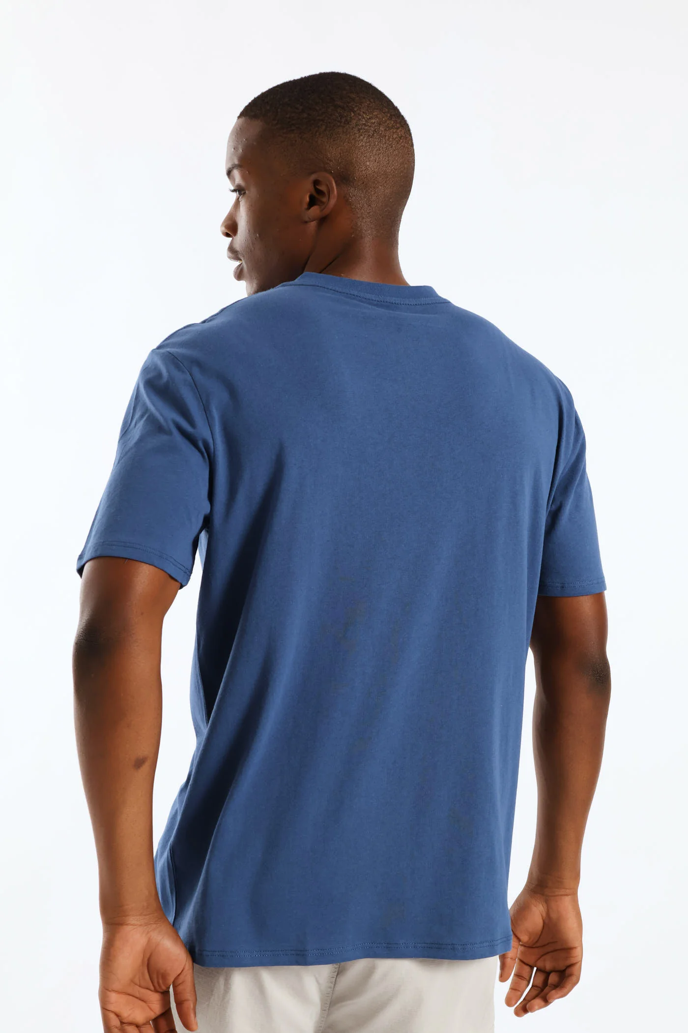 Basic Print Tee - Blue - Image 4