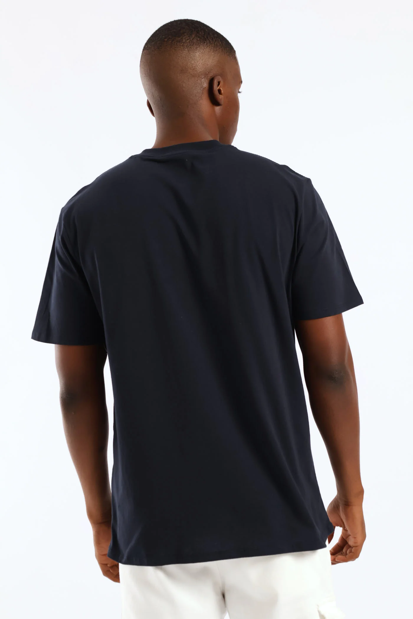 Basic Print Tee - Navy - Image 5