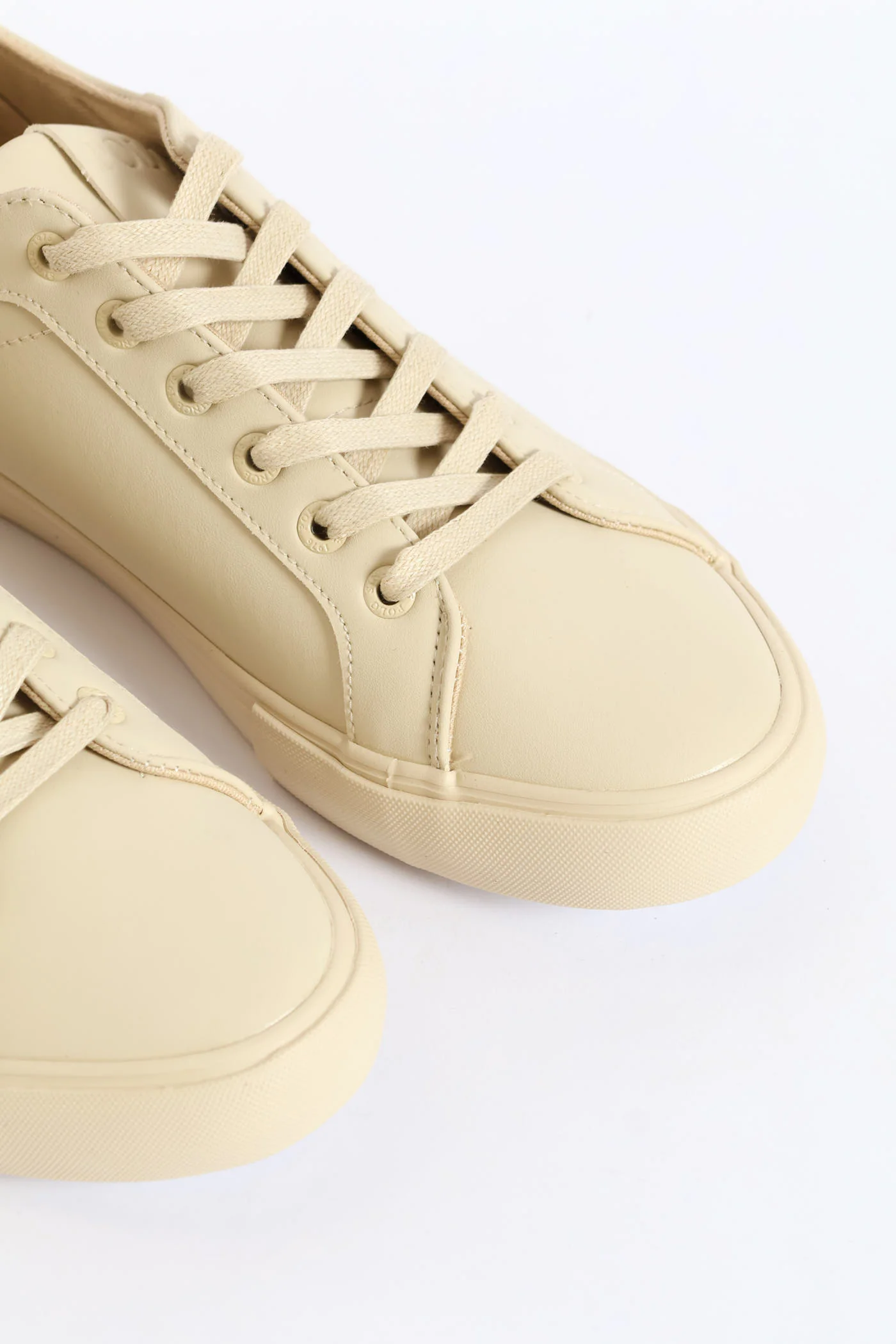 Basic Pu Lace Up Sneaker - Stone - Image 7