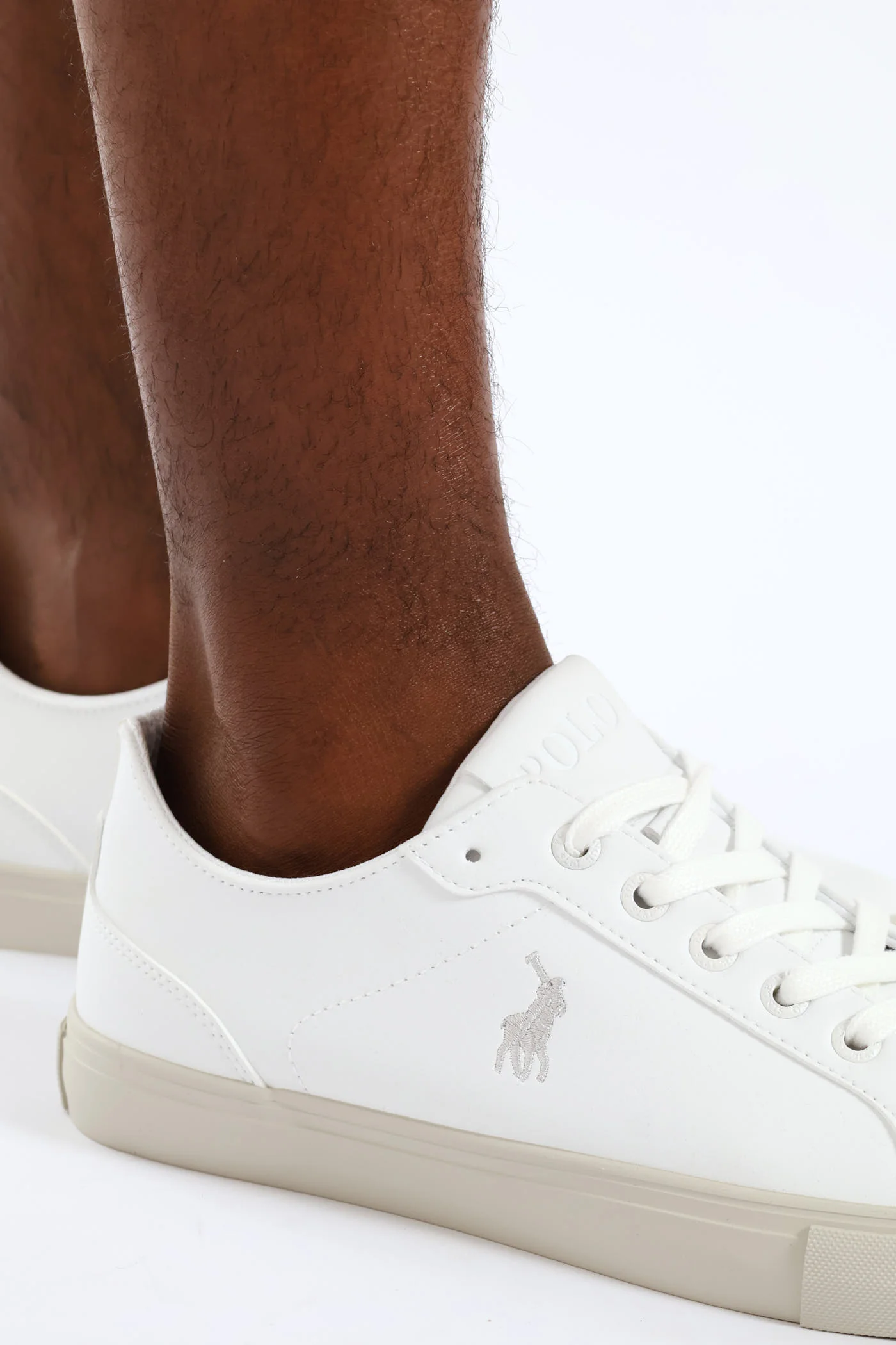 Basic Pu Lace Up Sneaker - White - Image 4