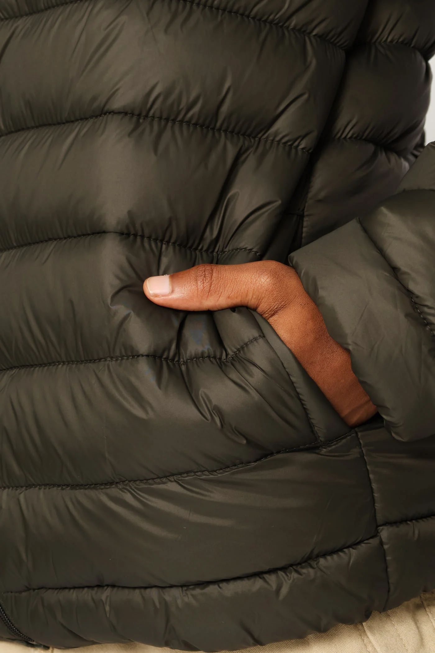 Basic Puffer Jacket - Fatigue - Image 3