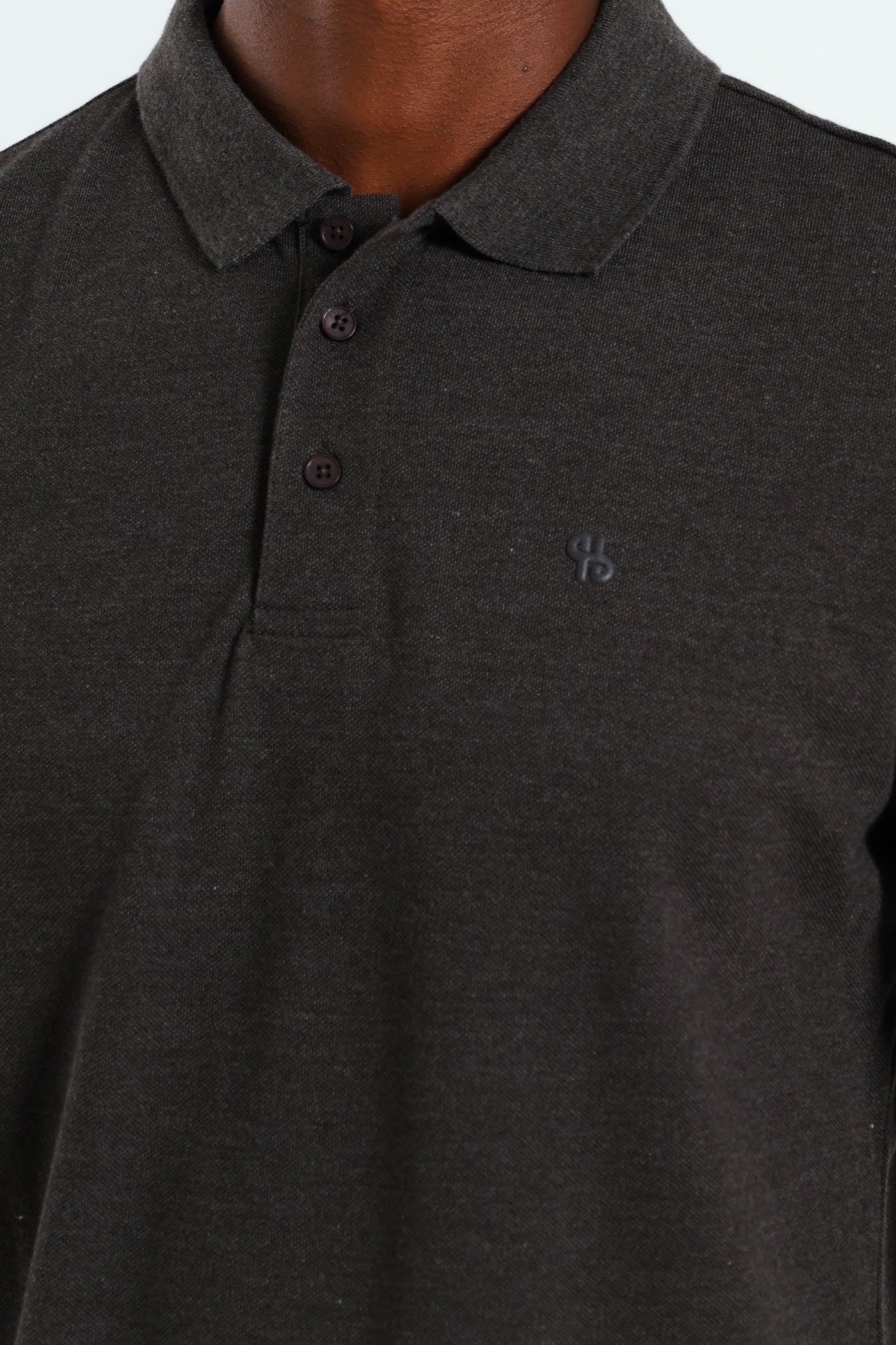 Basic Regular Fit Golfer - Charcoal Melange - Image 4
