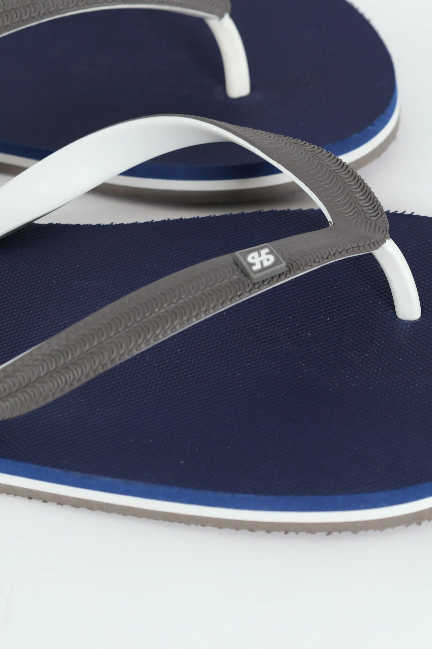 Basic Rubber Flip Flop - Navy/Grey - Image 2