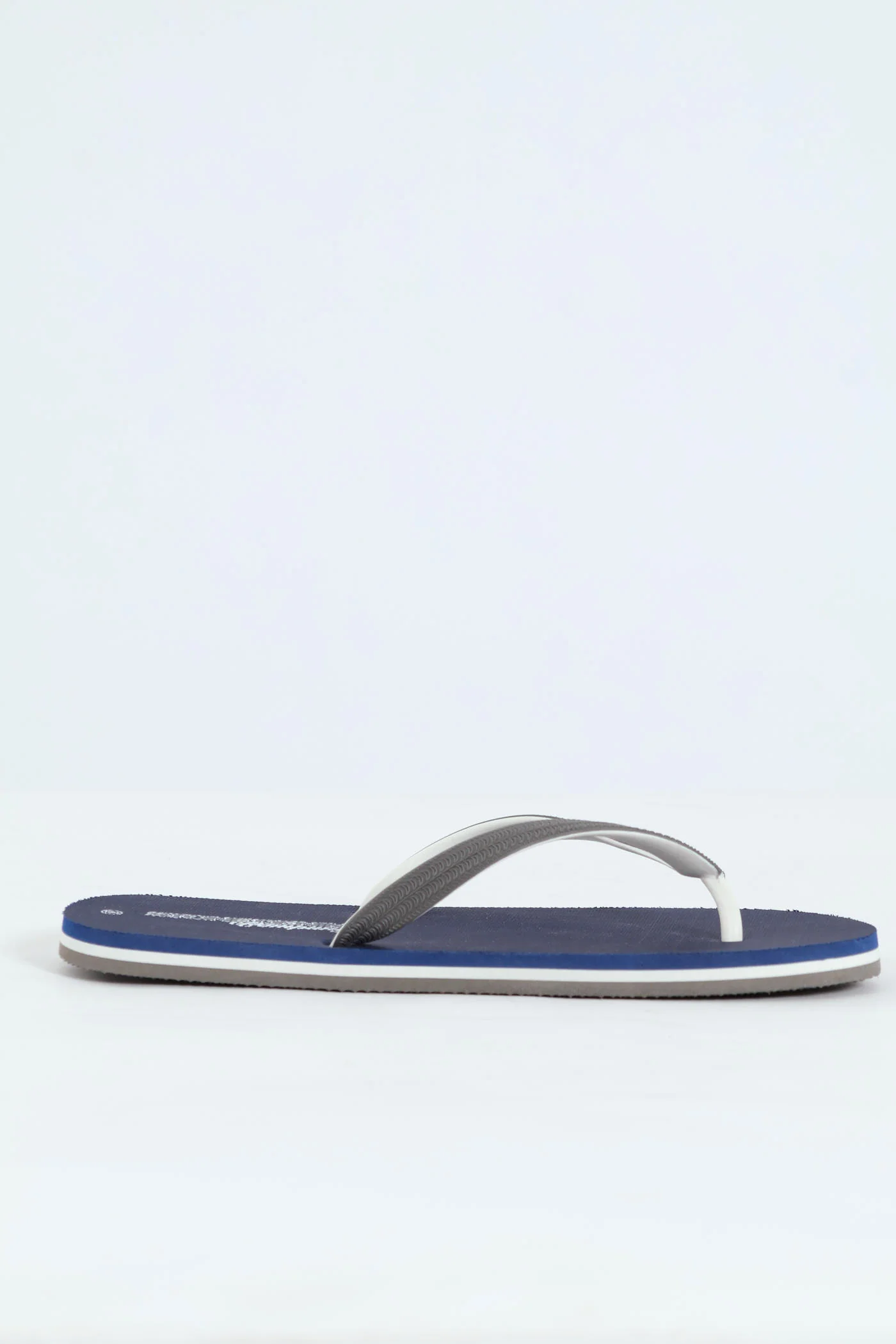 Basic Rubber Flip Flop - Navy/Grey - Image 3