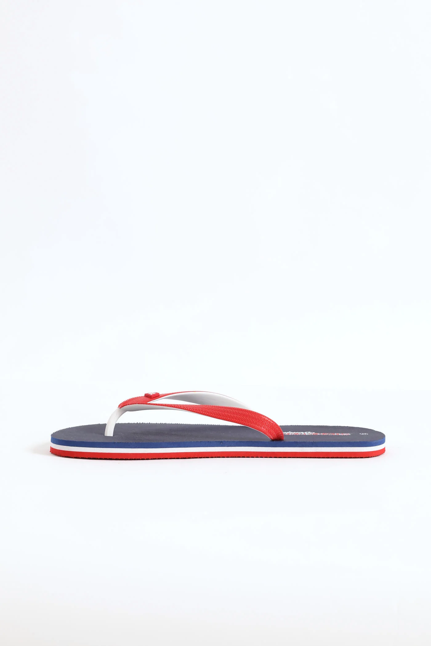 Basic Rubber Flip Flop - Navy/Red - Image 3