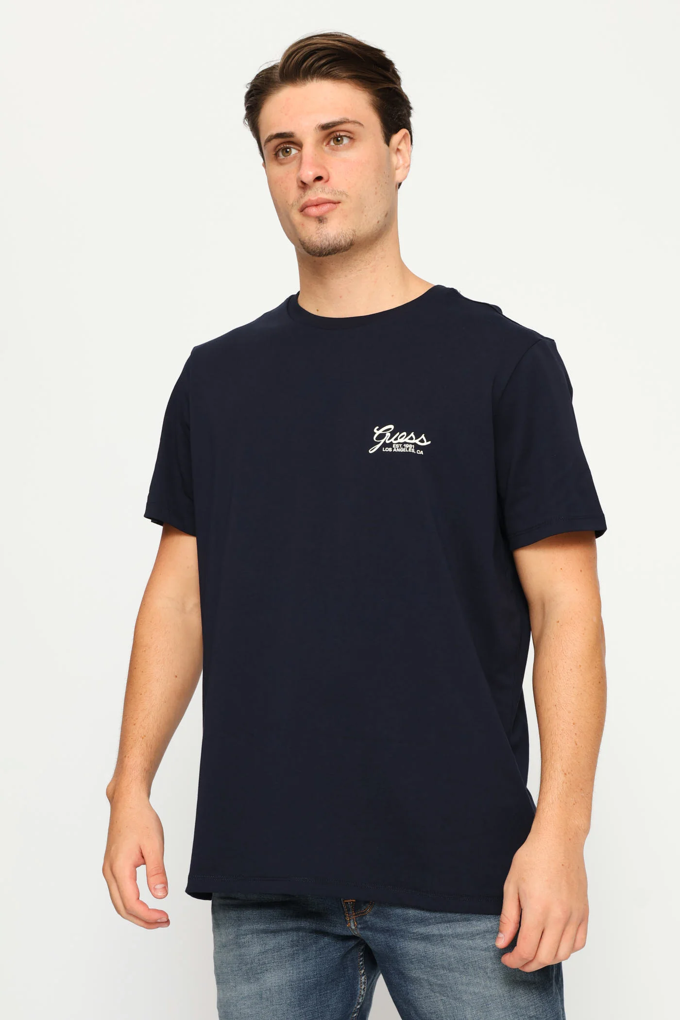 Basic Script Logo Tee - Navy - Image 2