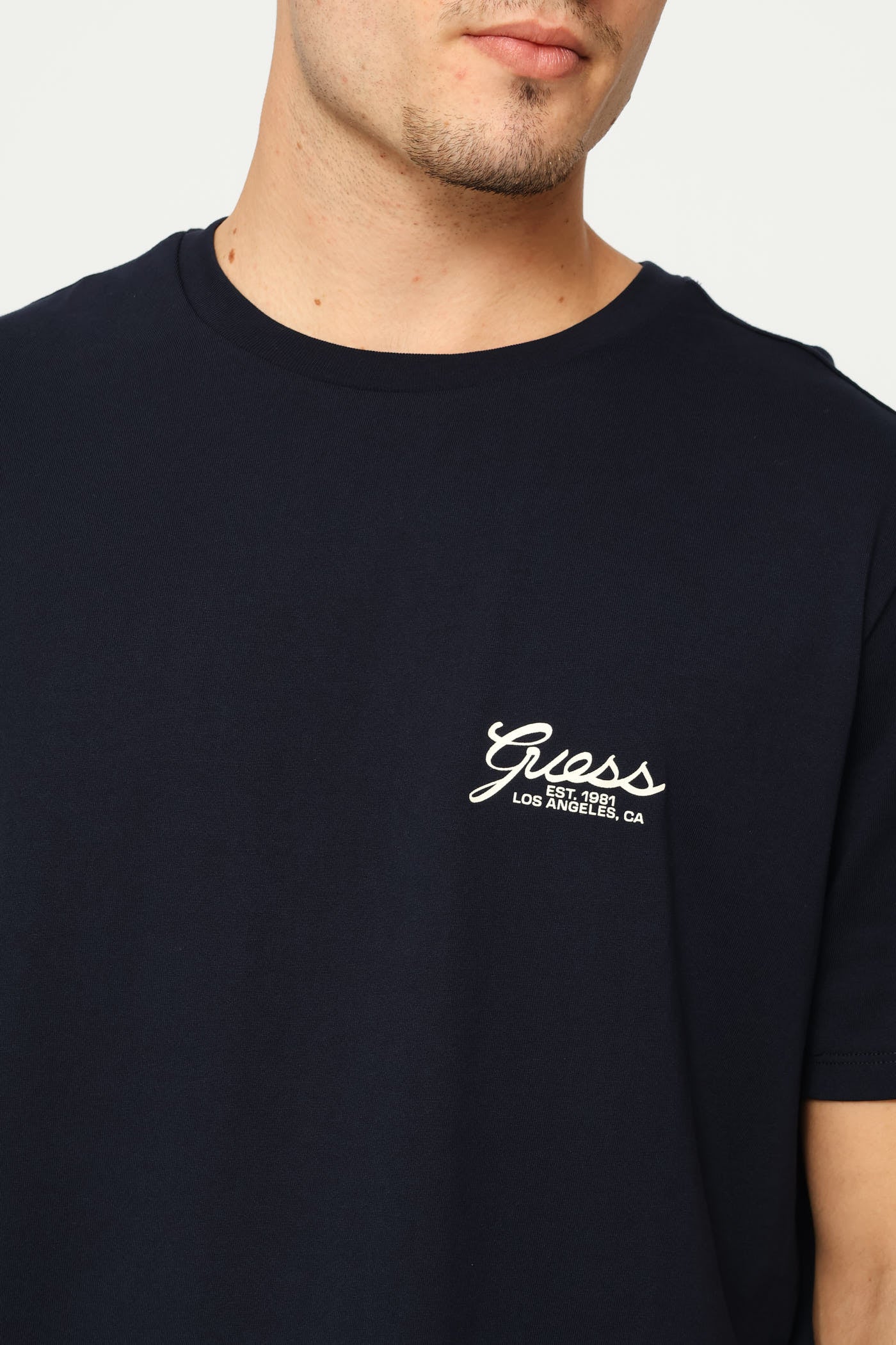 Basic Script Logo Tee - Navy - Image 3