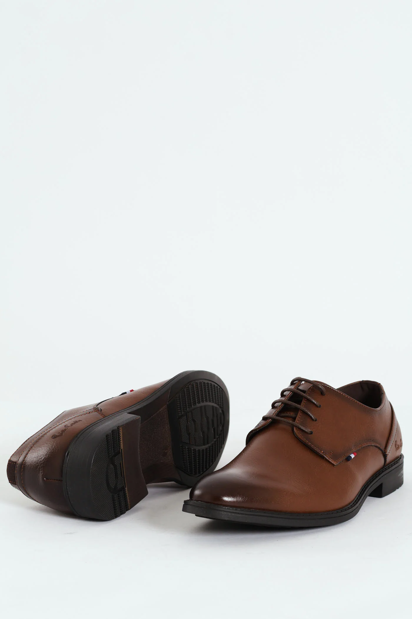 Basic Shadow Spray Lace Up Derby Shoe - Brown - Image 4