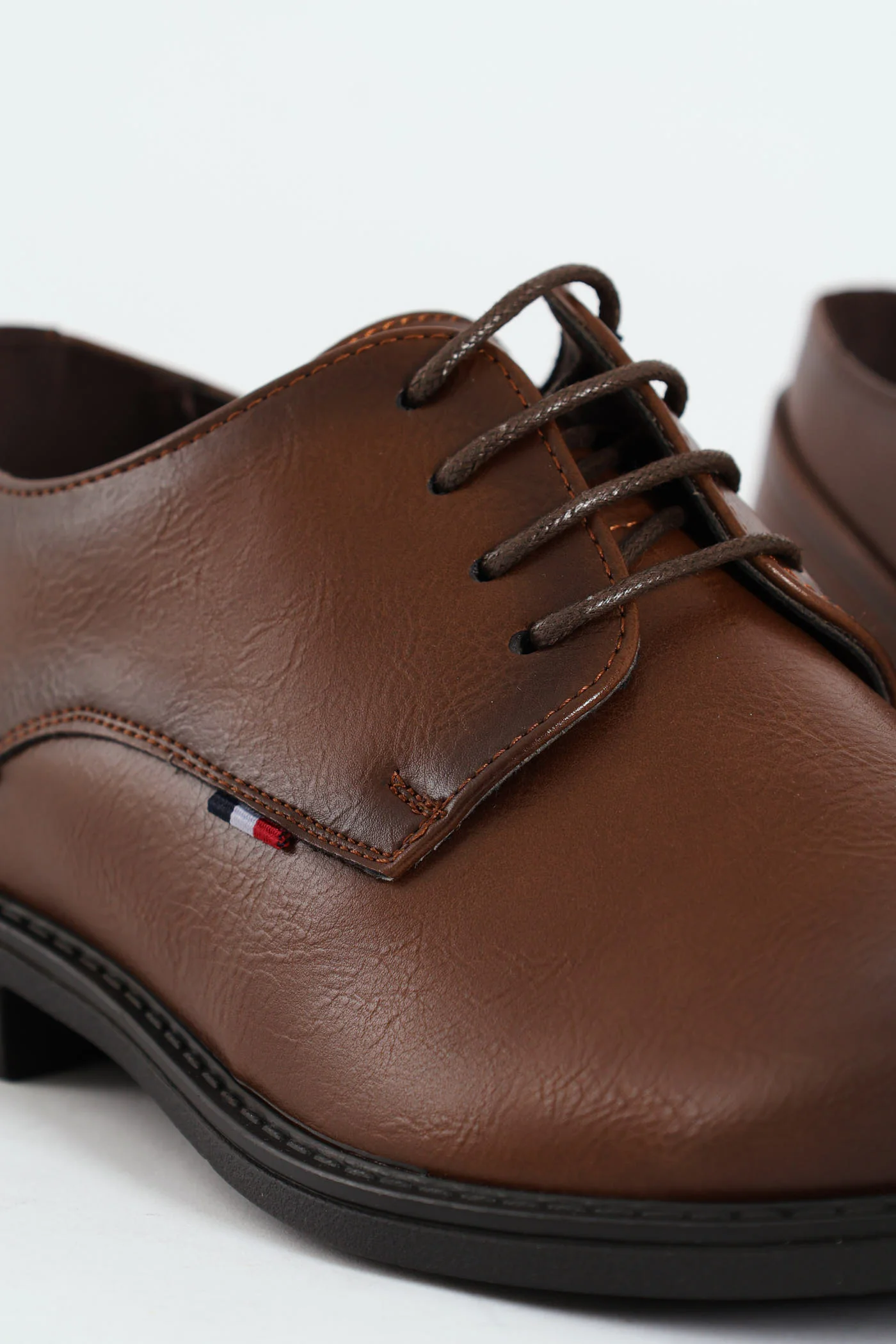 Basic Shadow Spray Lace Up Derby Shoe - Brown - Image 5