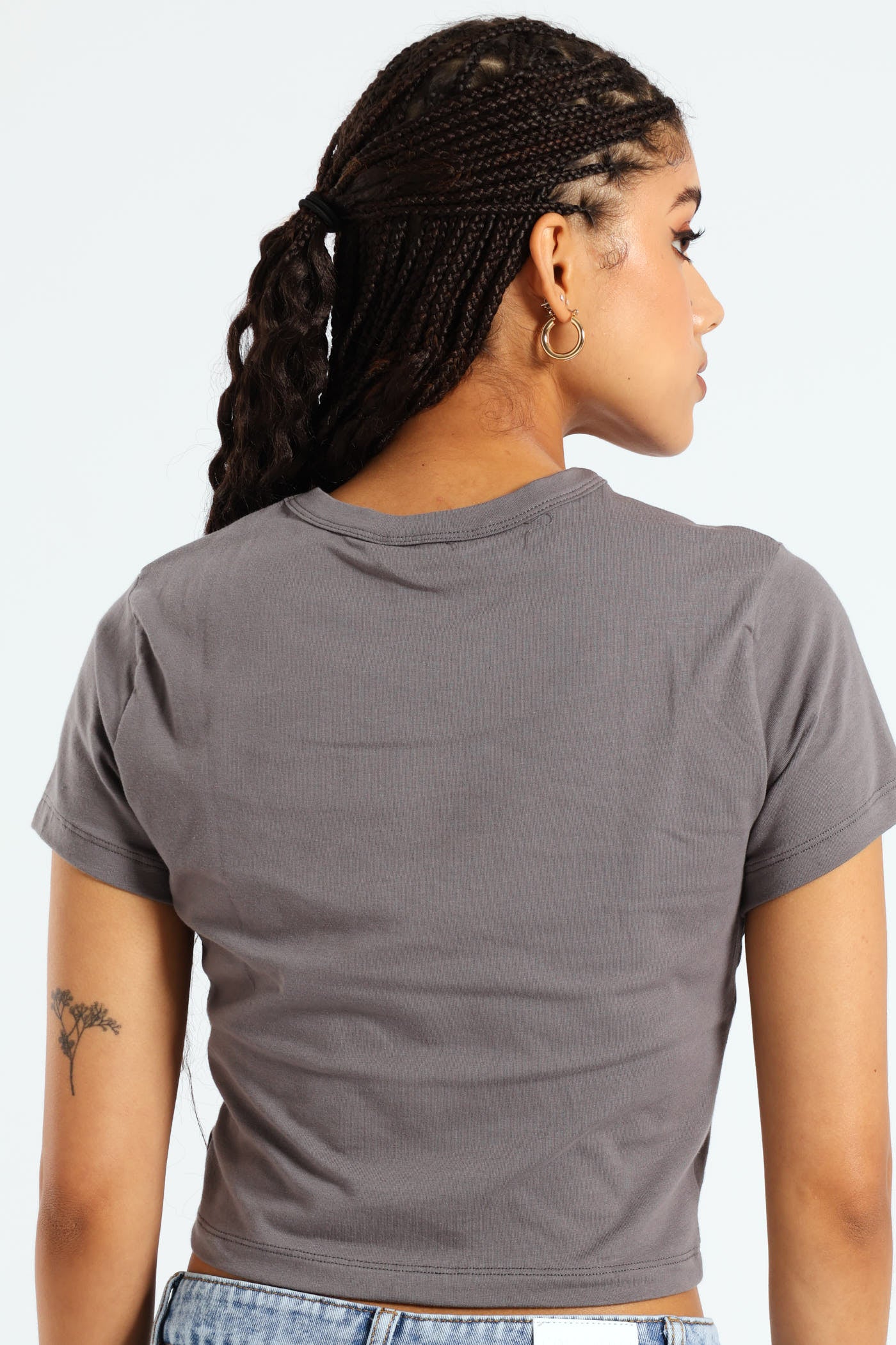 Basic Short Sleeve Tee - Charcoal - Image 4