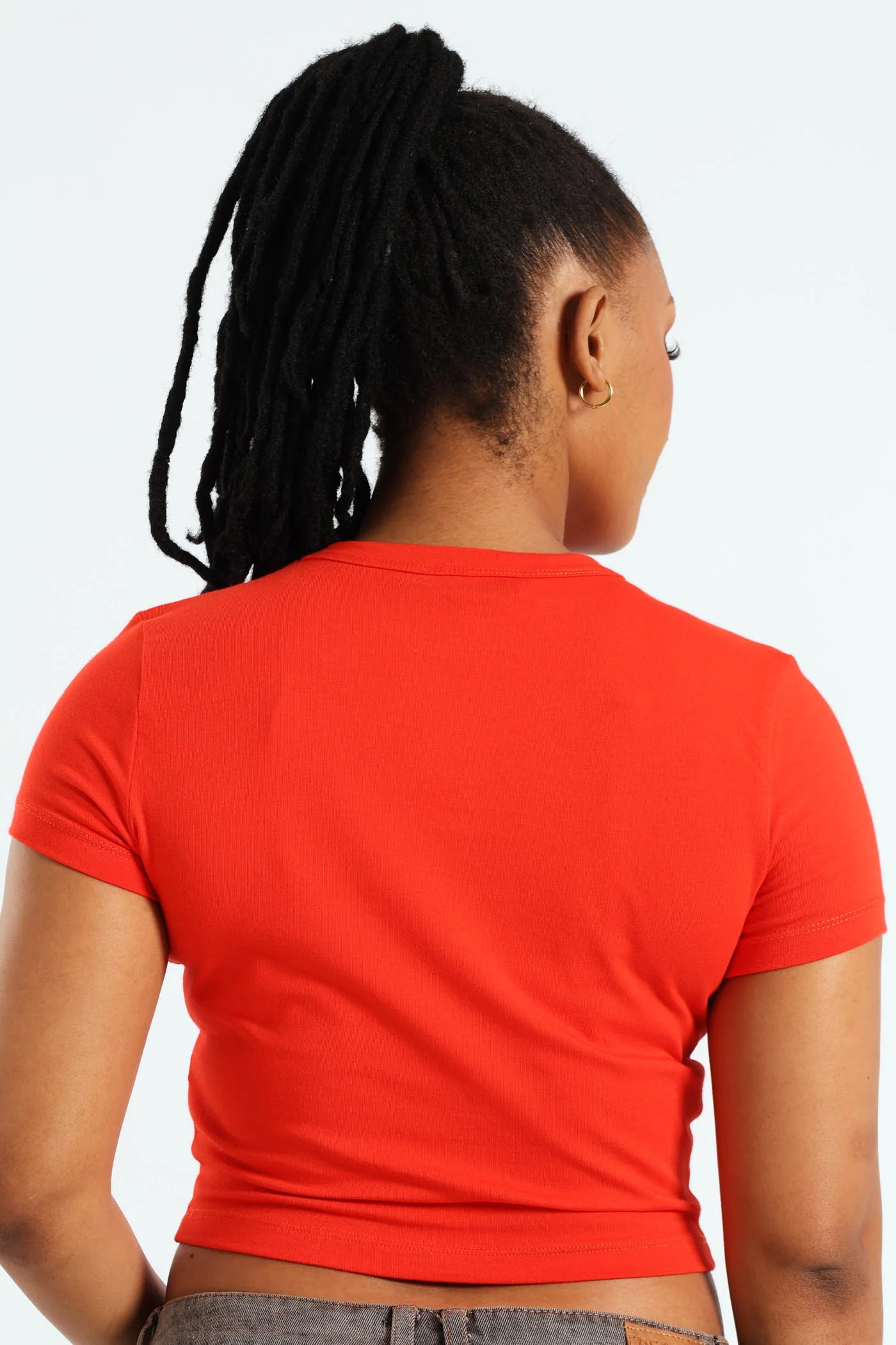Basic Short Sleeve Tee - Tangerine - Image 2