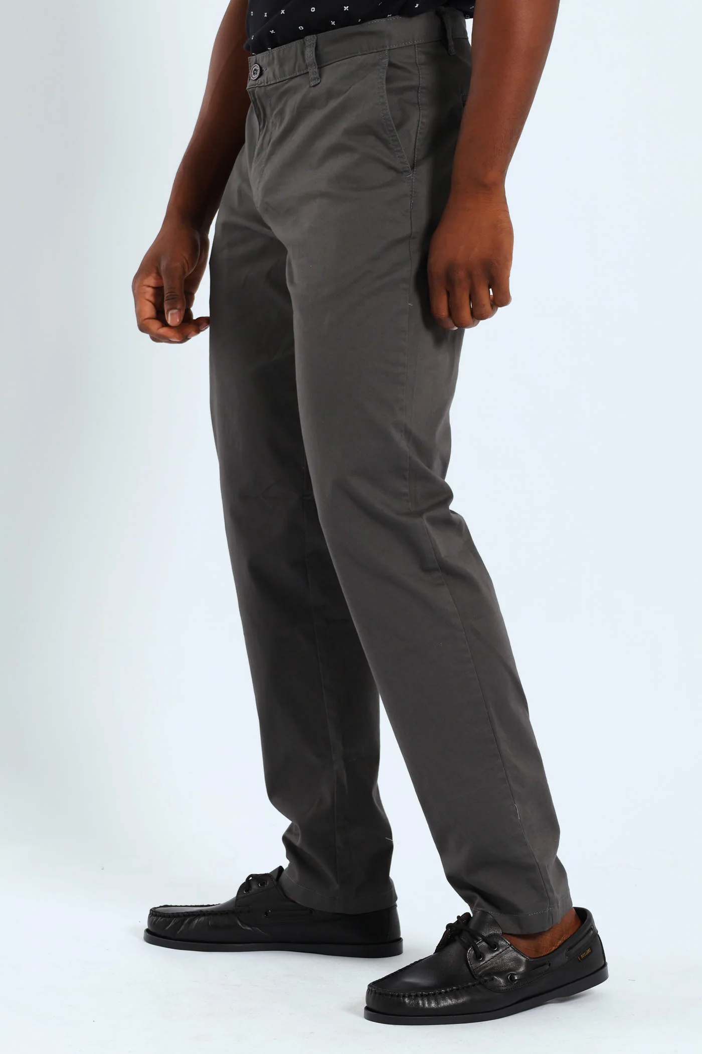 Basic Slim Stretch Chino - Charcoal - Image 2