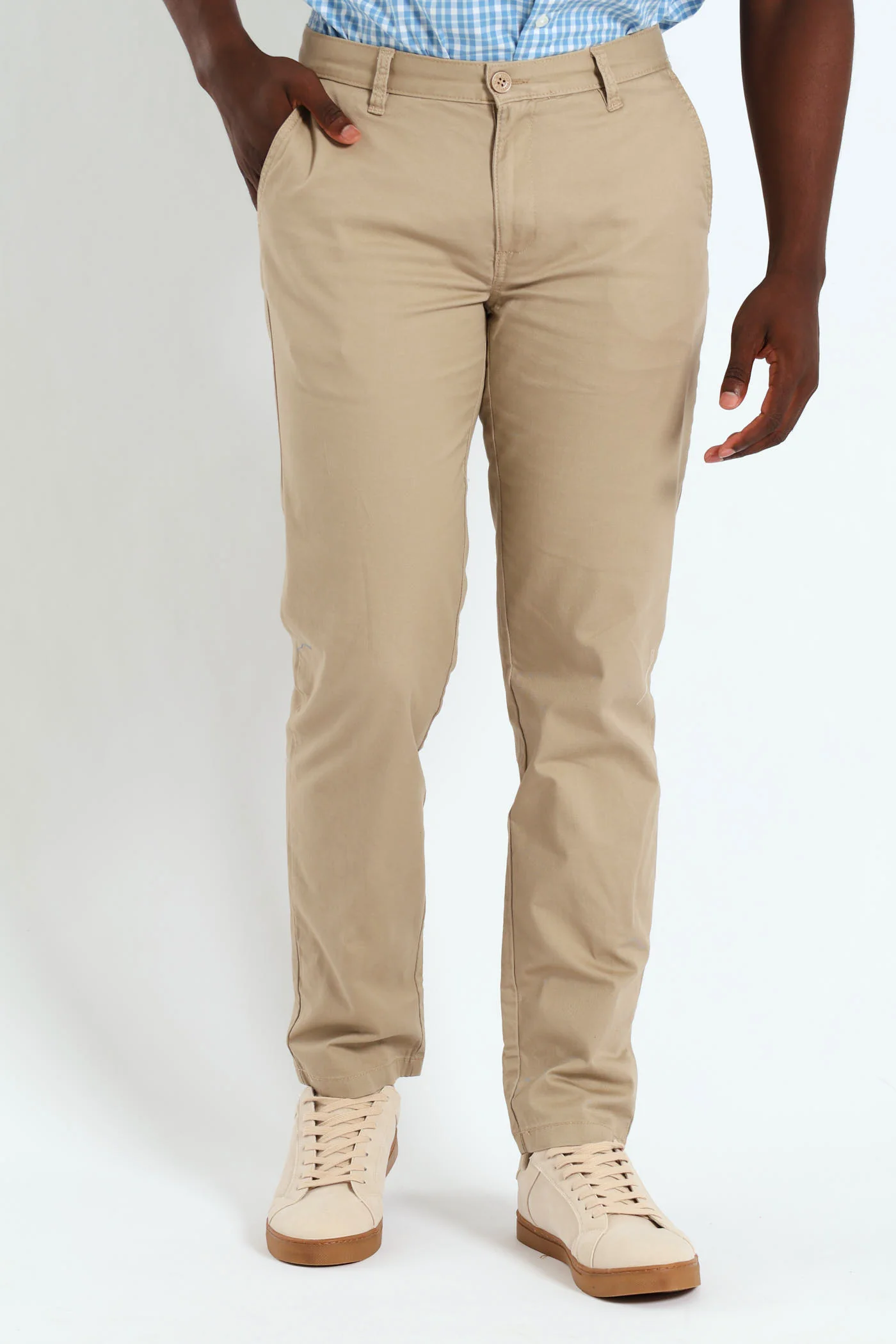 Basic Slim Stretch Chino - Stone - Image 2