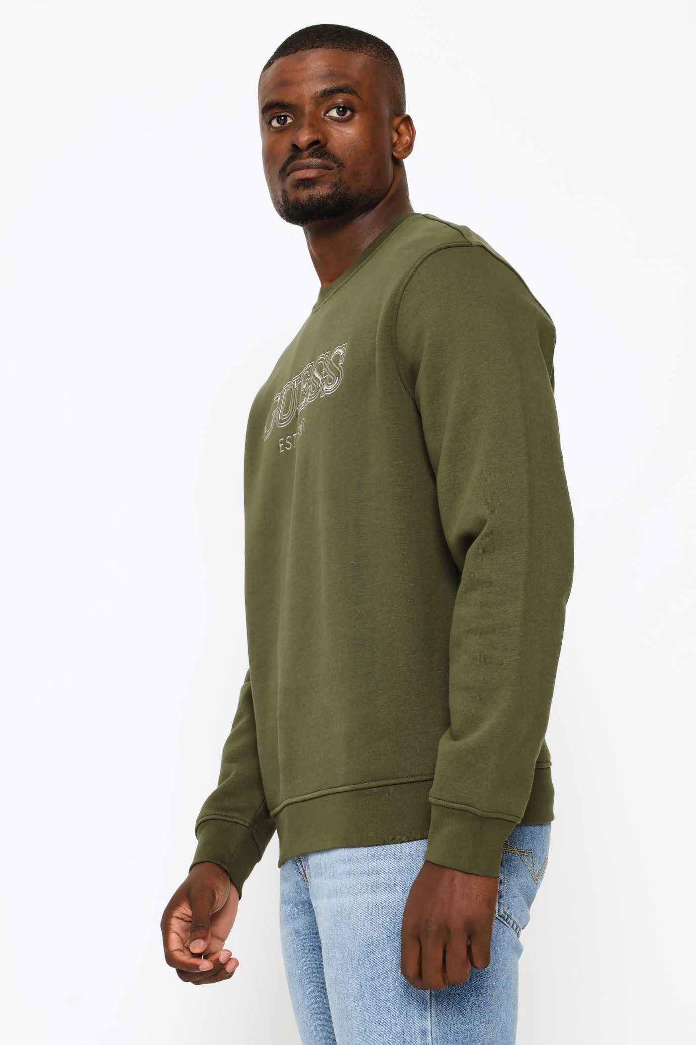 Basic Sweatshirt - Olive - Image 3