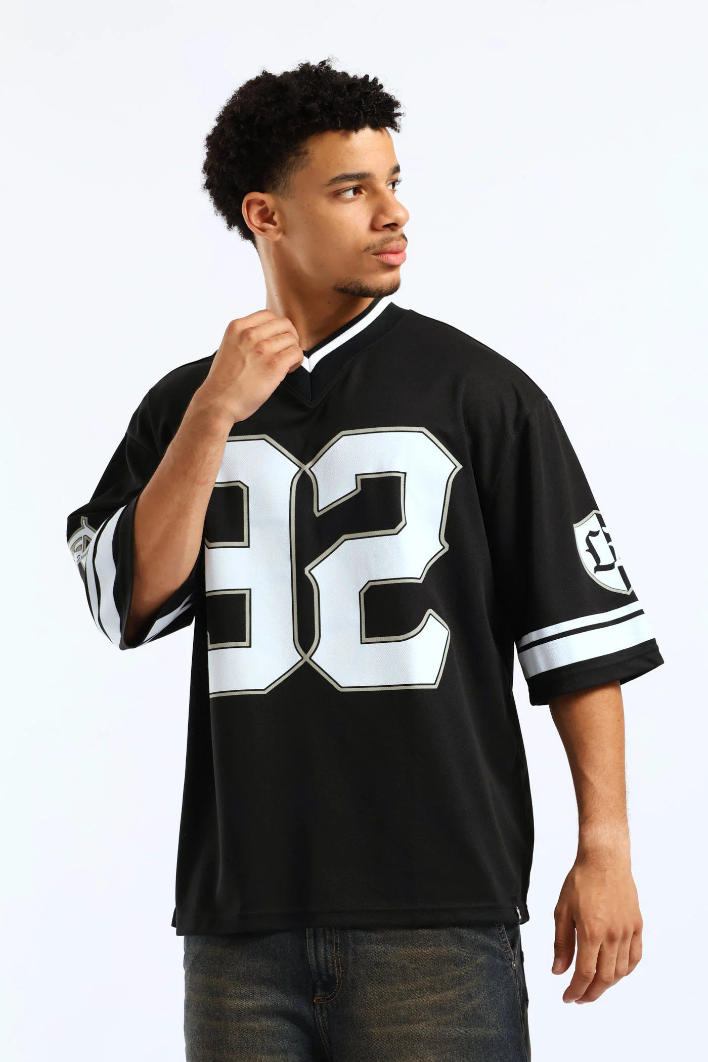 Basketball Boxy Fit Tee - Black - Image 3