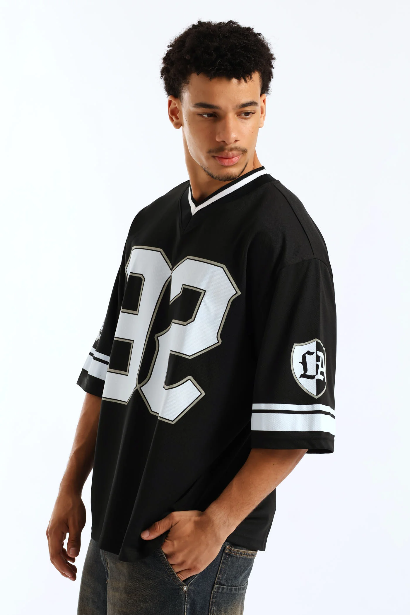 Basketball Boxy Fit Tee - Black - Image 4