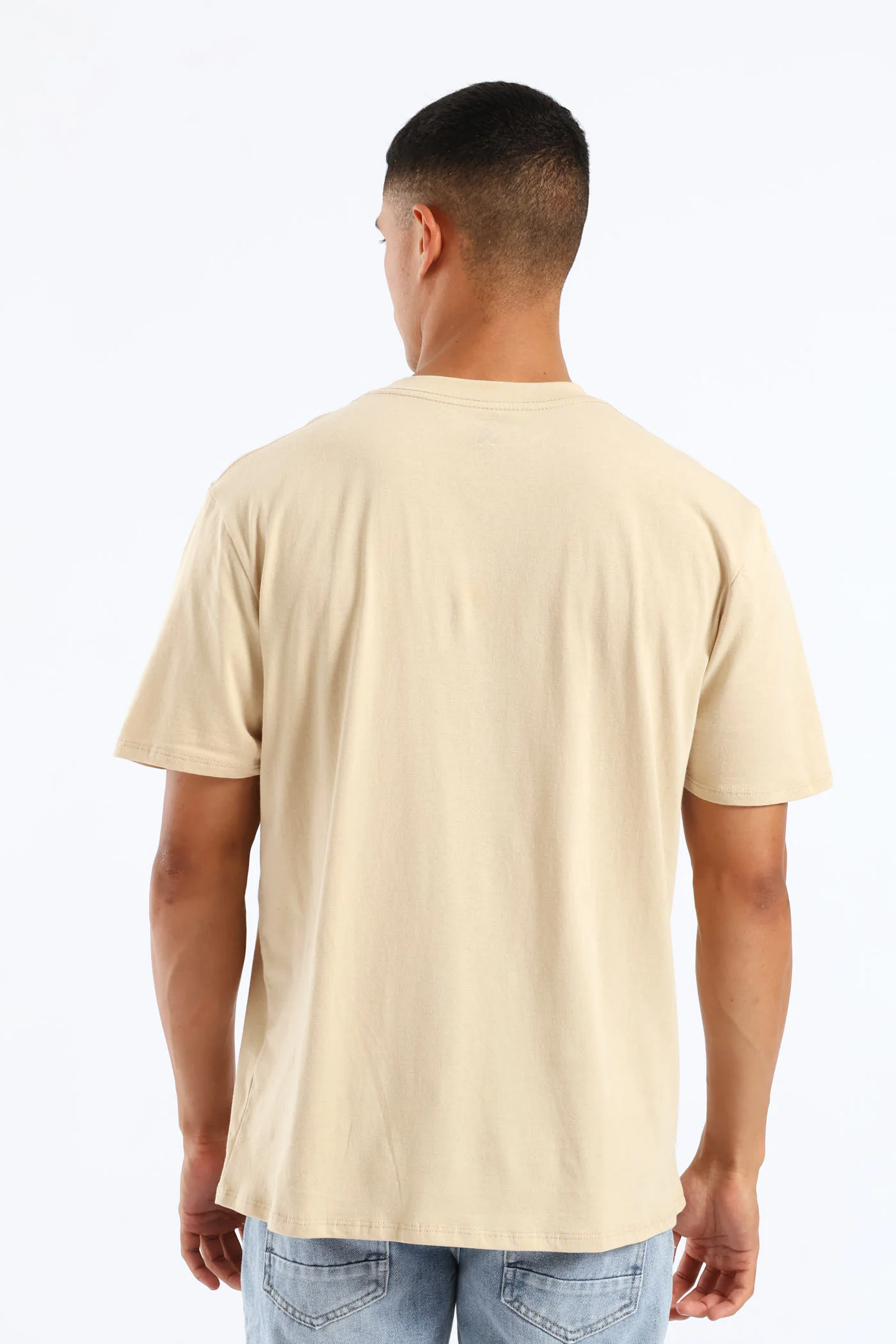 Basketball Print Tee - Stone - Image 4