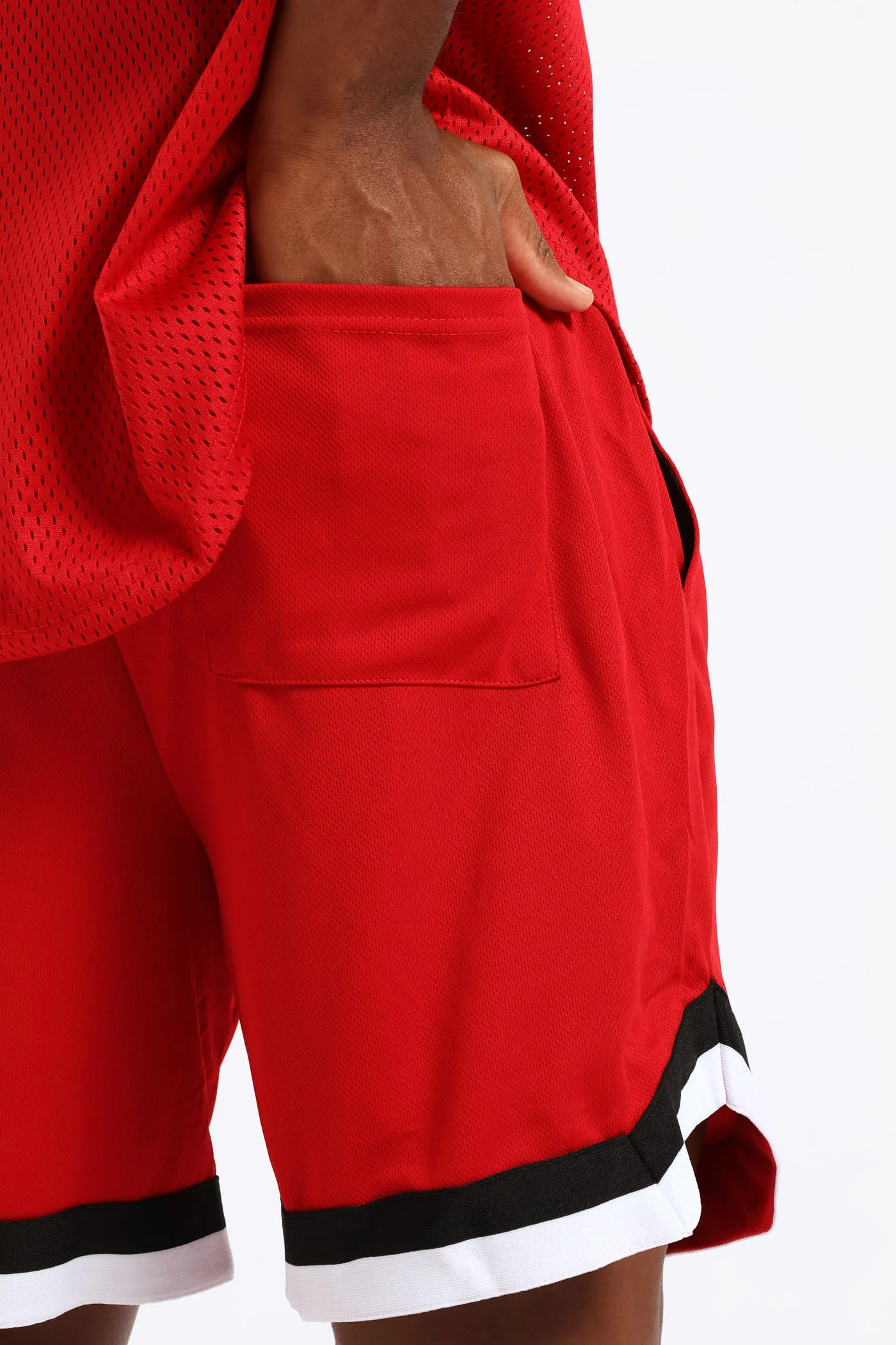 Basketball Shorts - Red - Image 5