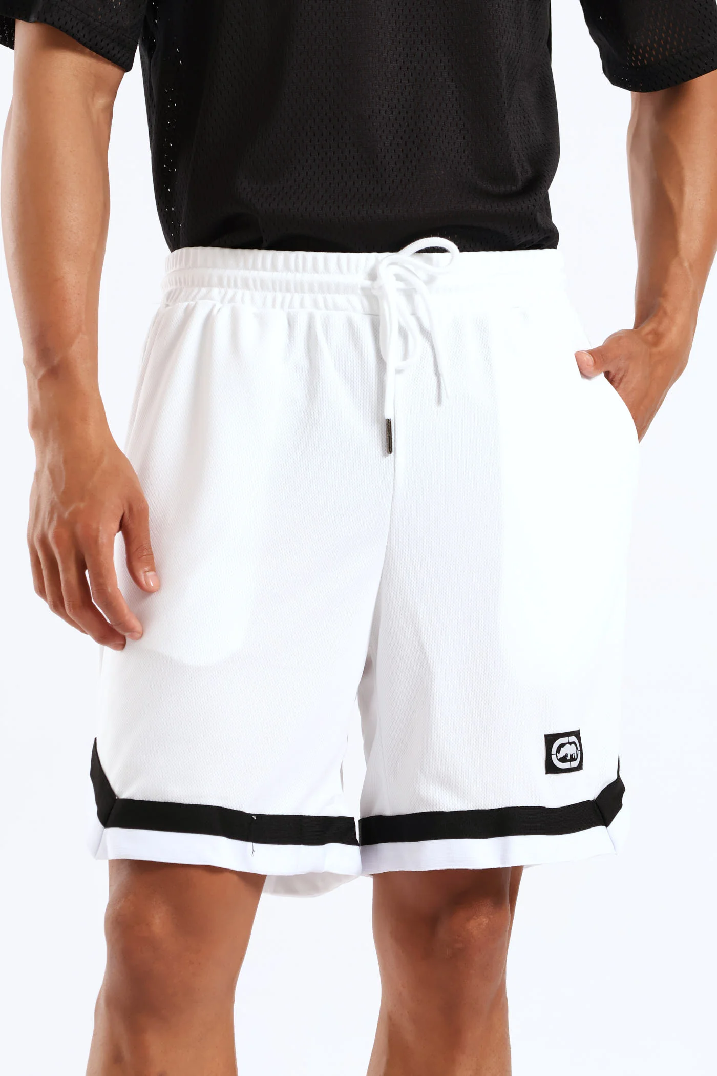 Basketball Shorts - White - Image 3