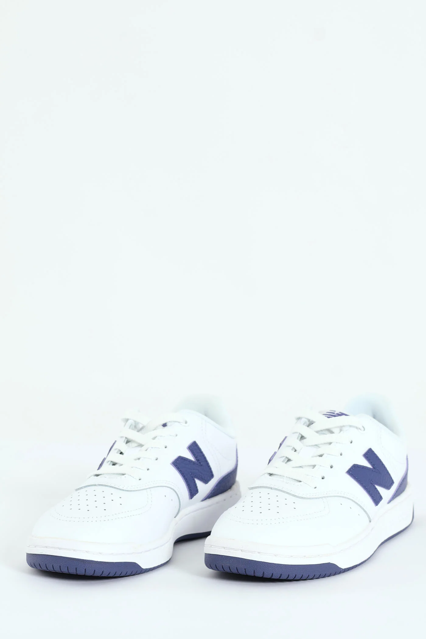 BB80 Court Lace Up Sneaker - White/Navy - Image 4