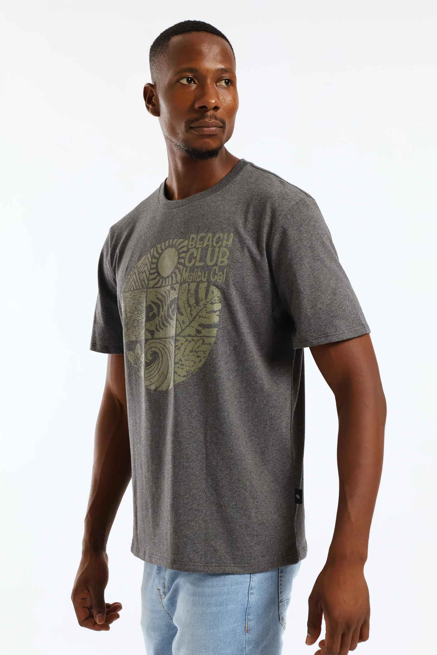 Beach Club Tee - Charcoal Melange - Image 4