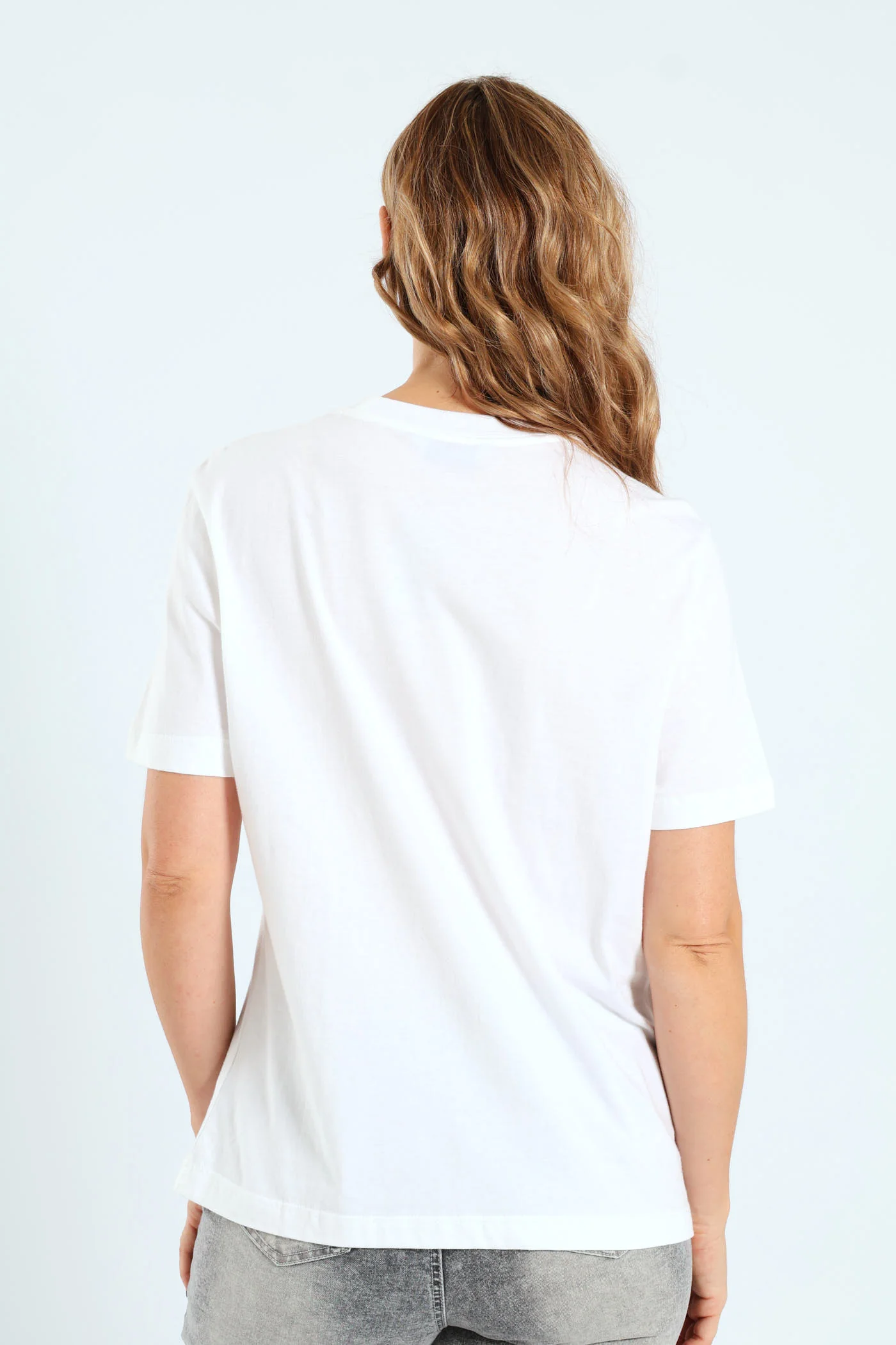 Beaded Merci Oversized Tee - White - Image 3