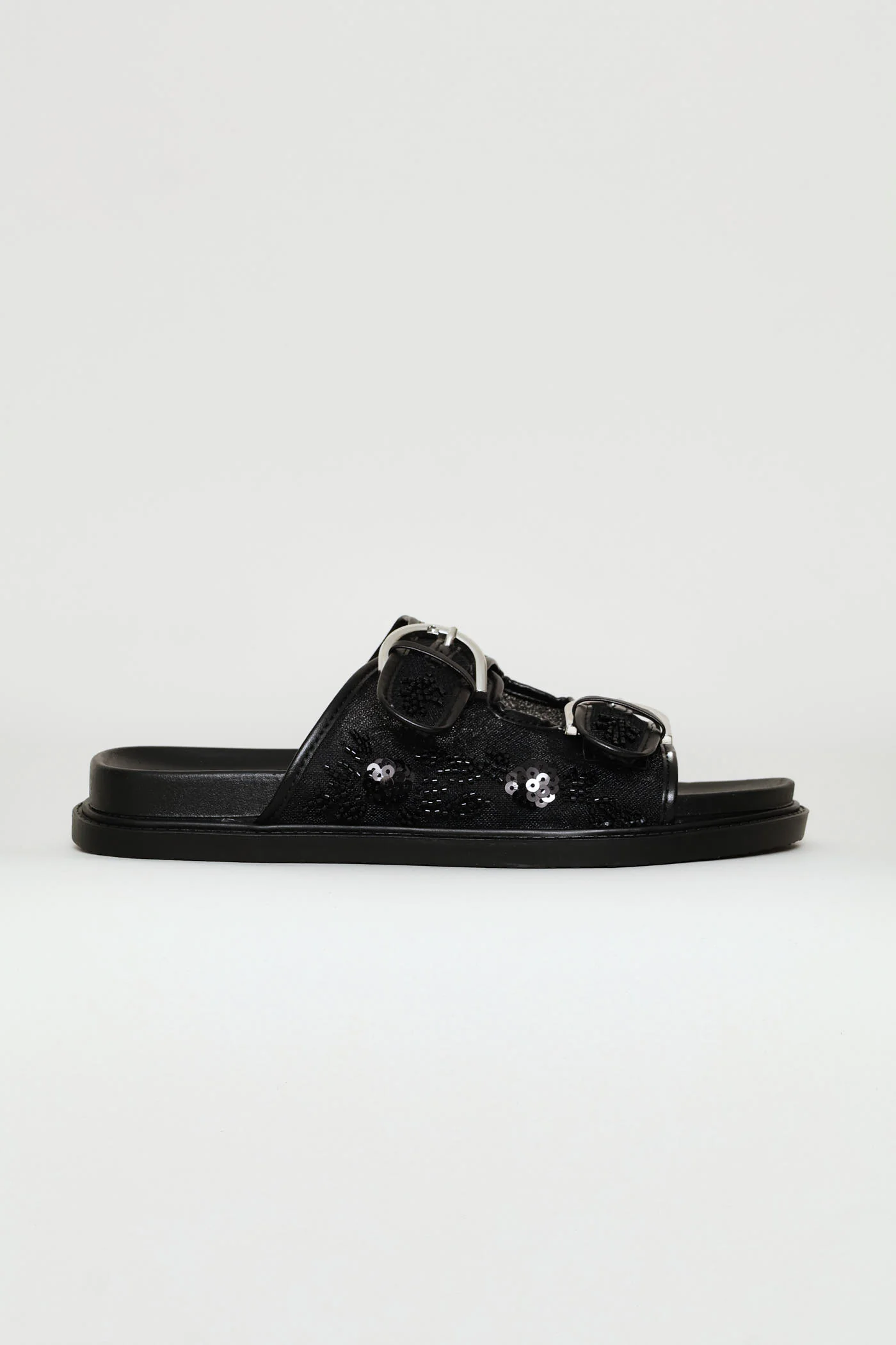 Beaded Slide On Moulded Footbead - Black - Image 3