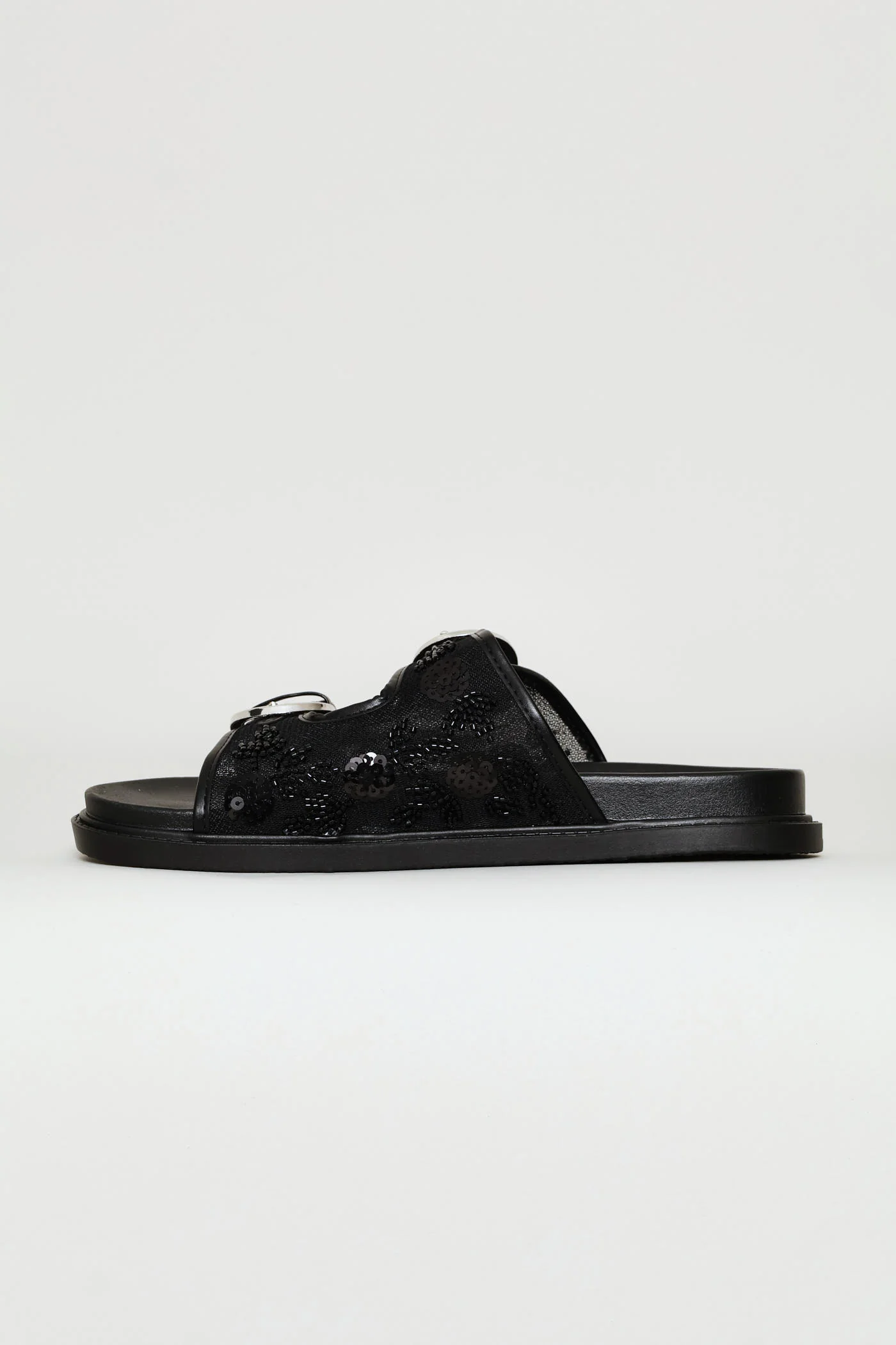 Beaded Slide On Moulded Footbead - Black - Image 4