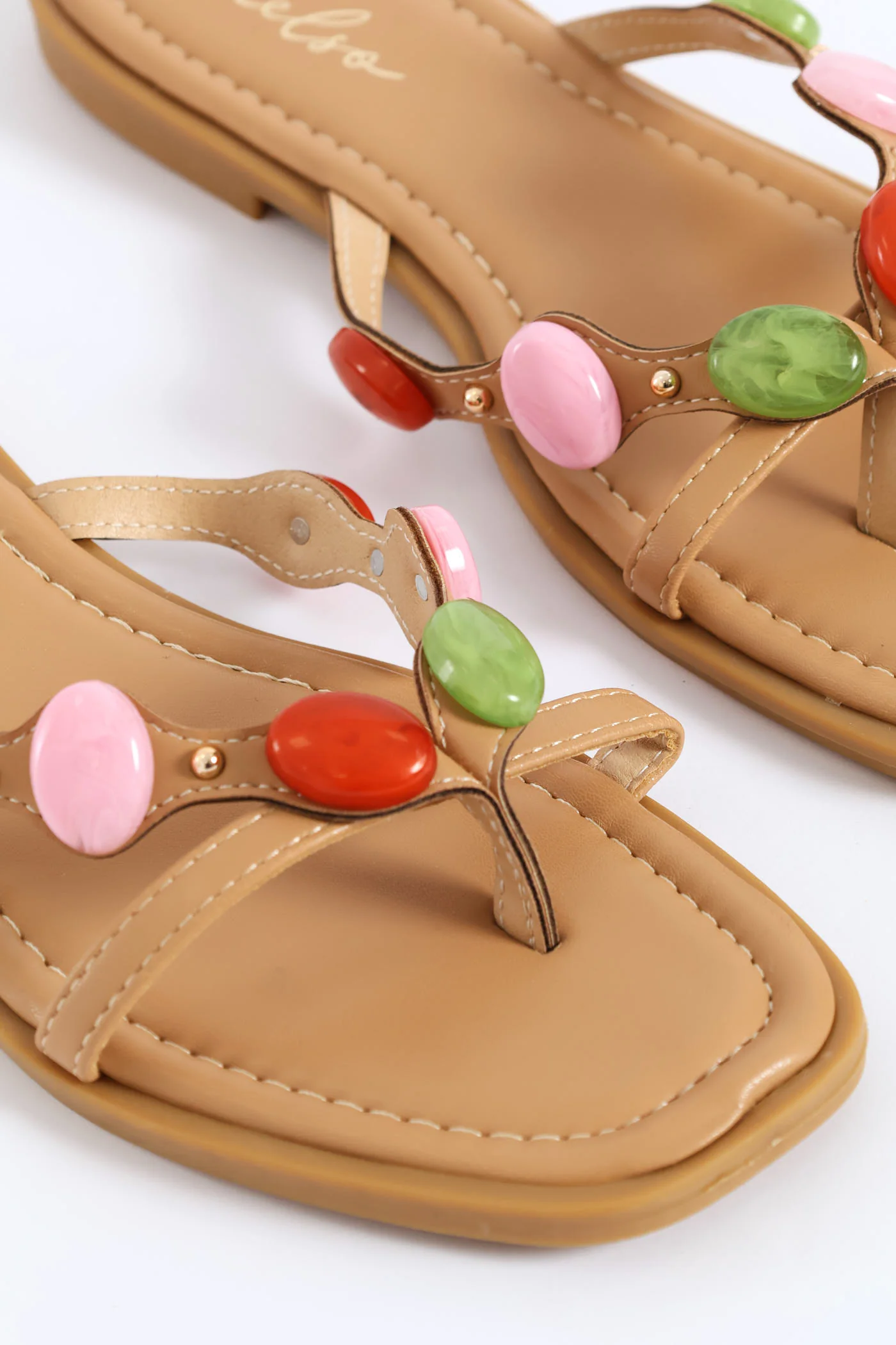 Beaded Thong Sandal - Multi - Image 2