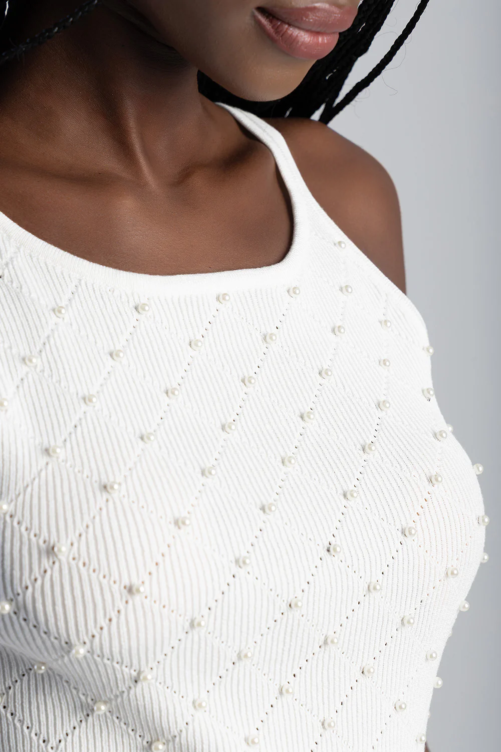 Beaded Vest - White - Image 2