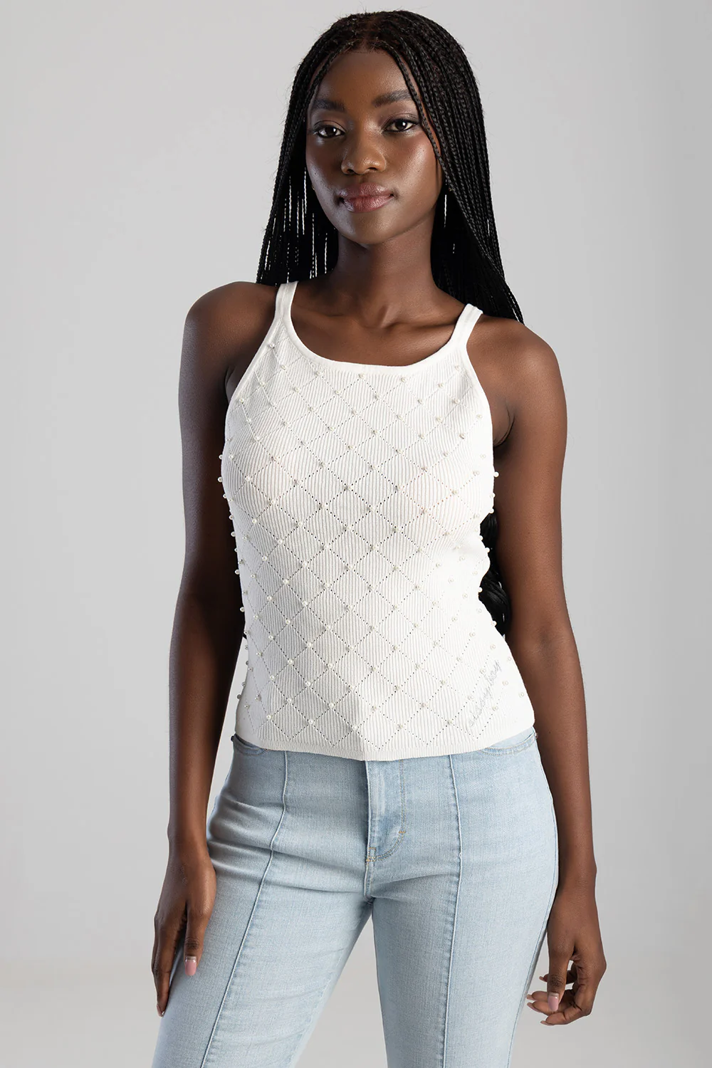 Beaded Vest - White - Image 5