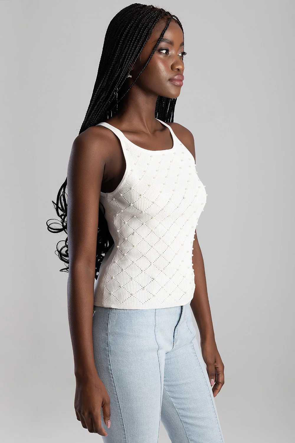Beaded Vest - White - Image 8