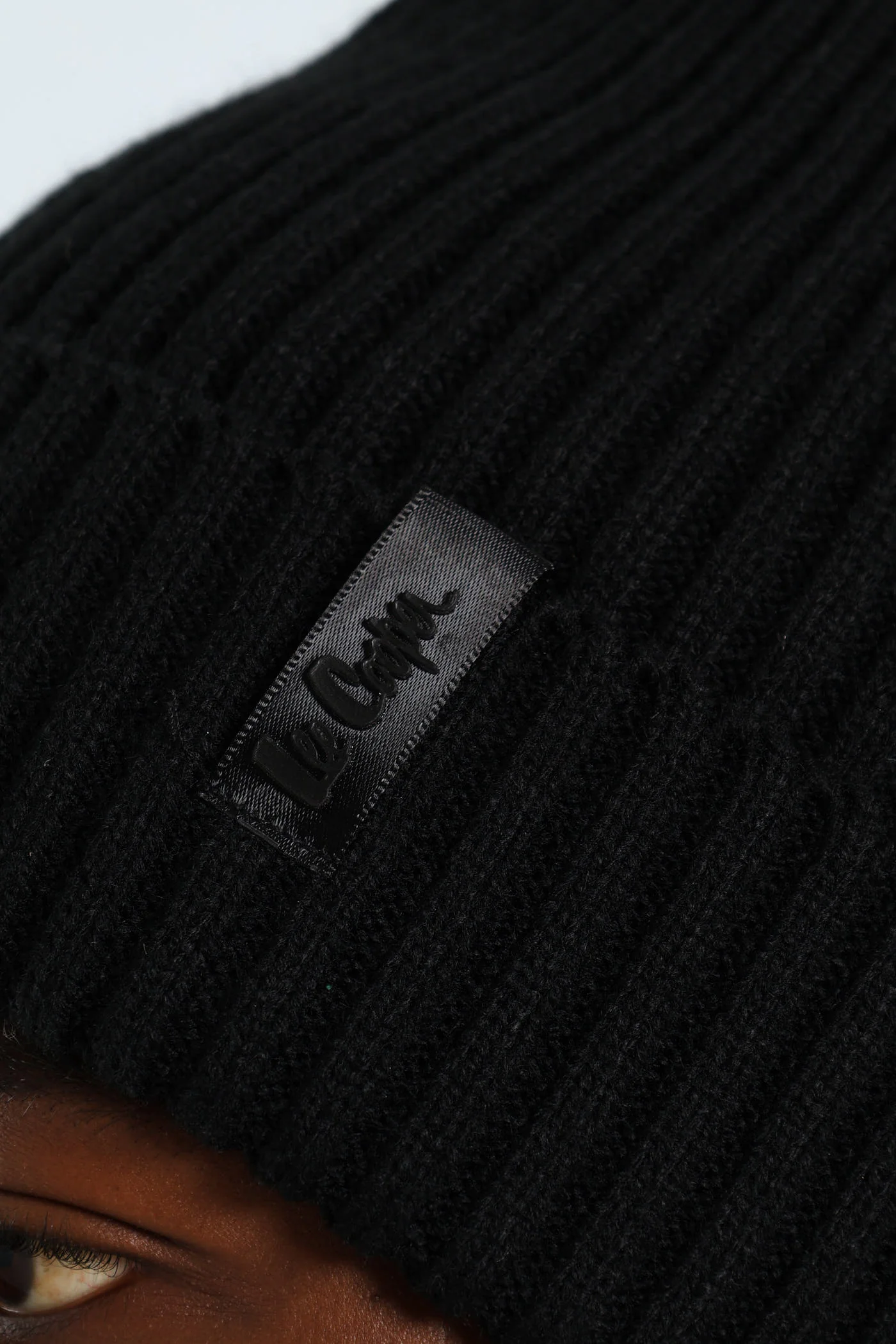 Beanie With Lining - Black - Image 2