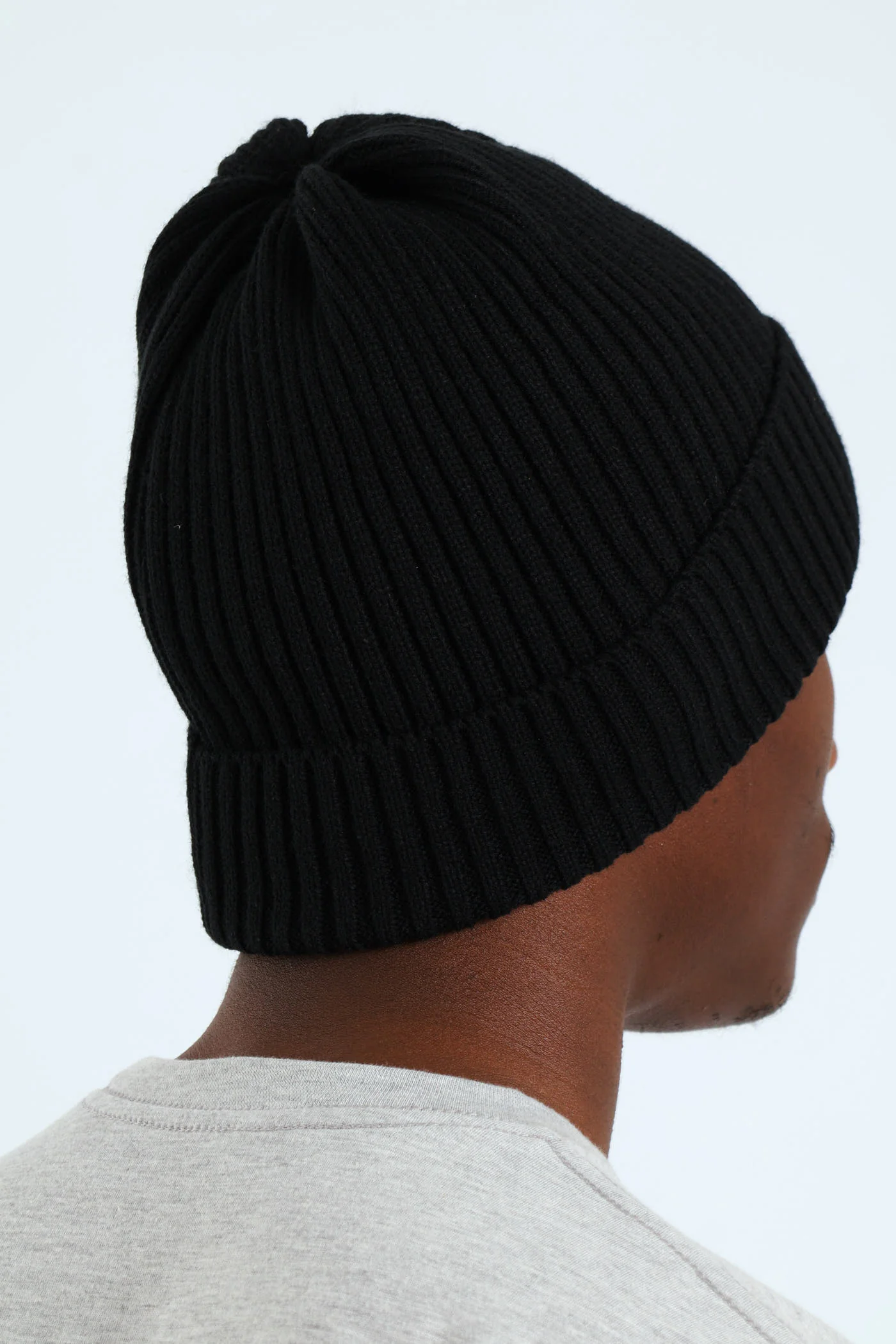 Beanie With Lining - Black - Image 3