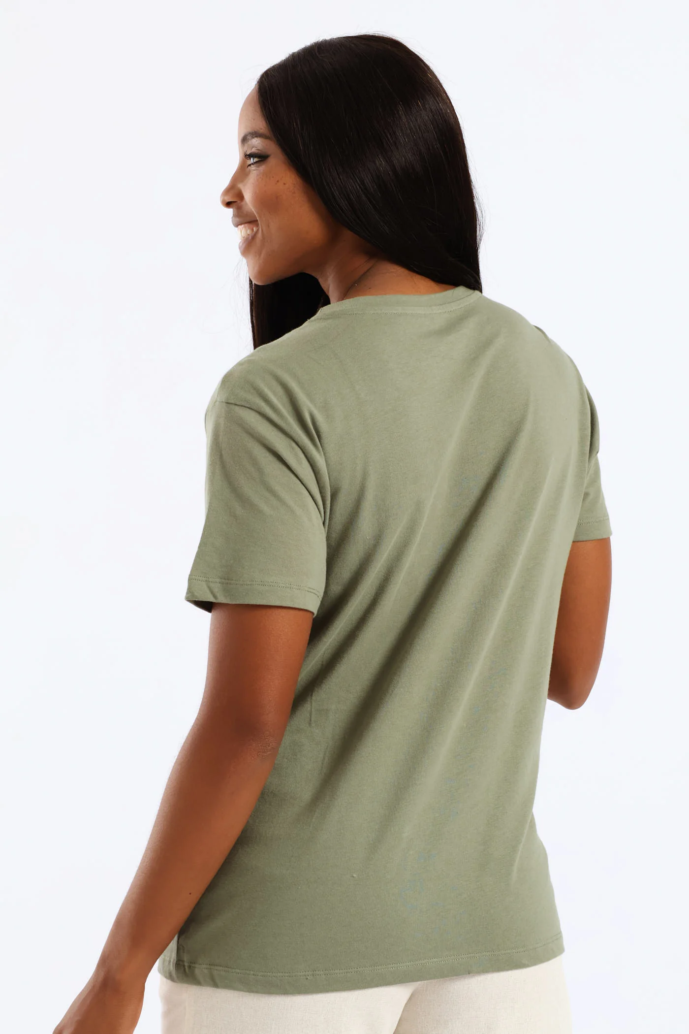Beautiful Woman Foil Tee - Sage - Image 4