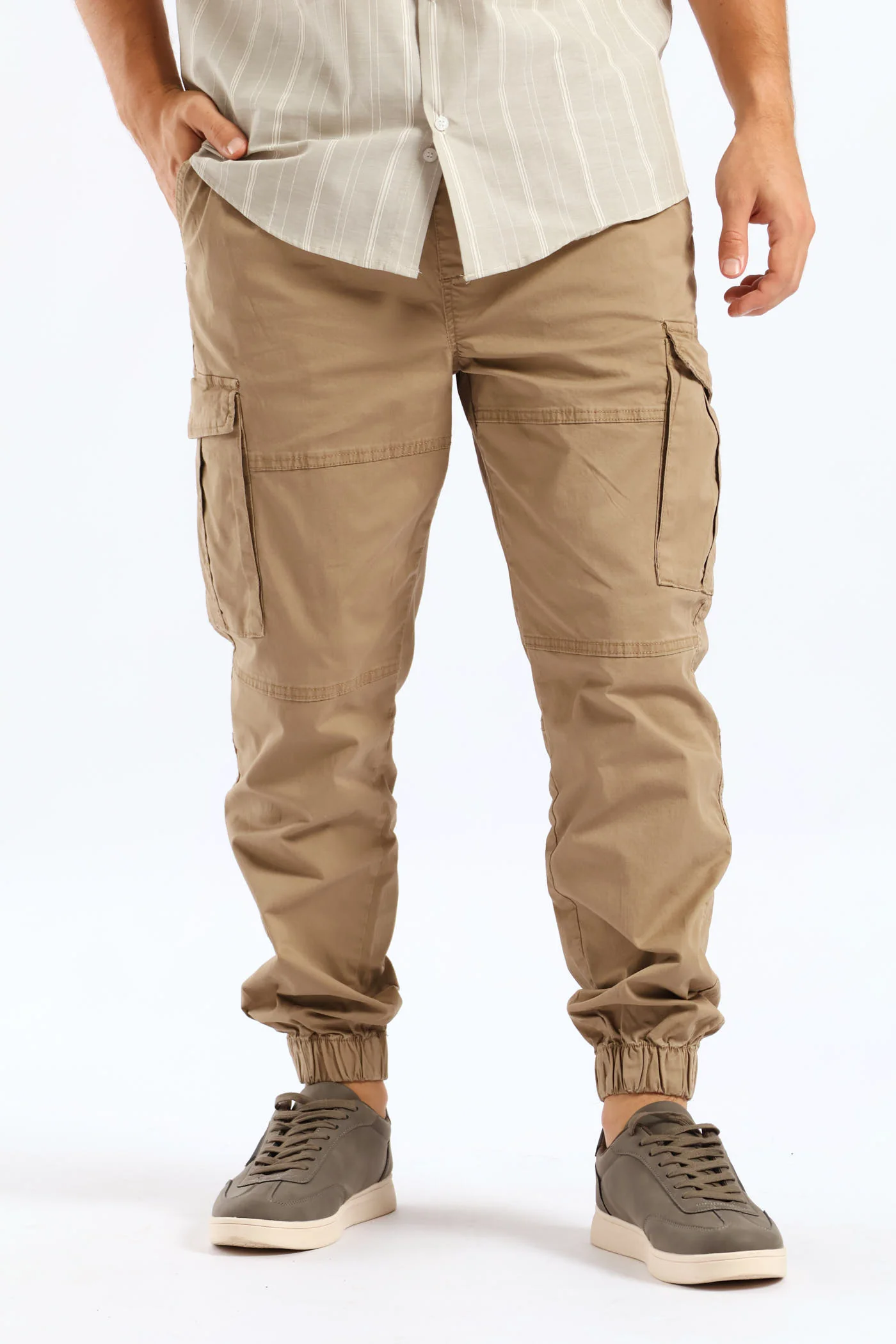 Bellows Pocket Cargo Jogger - Khaki - Image 3