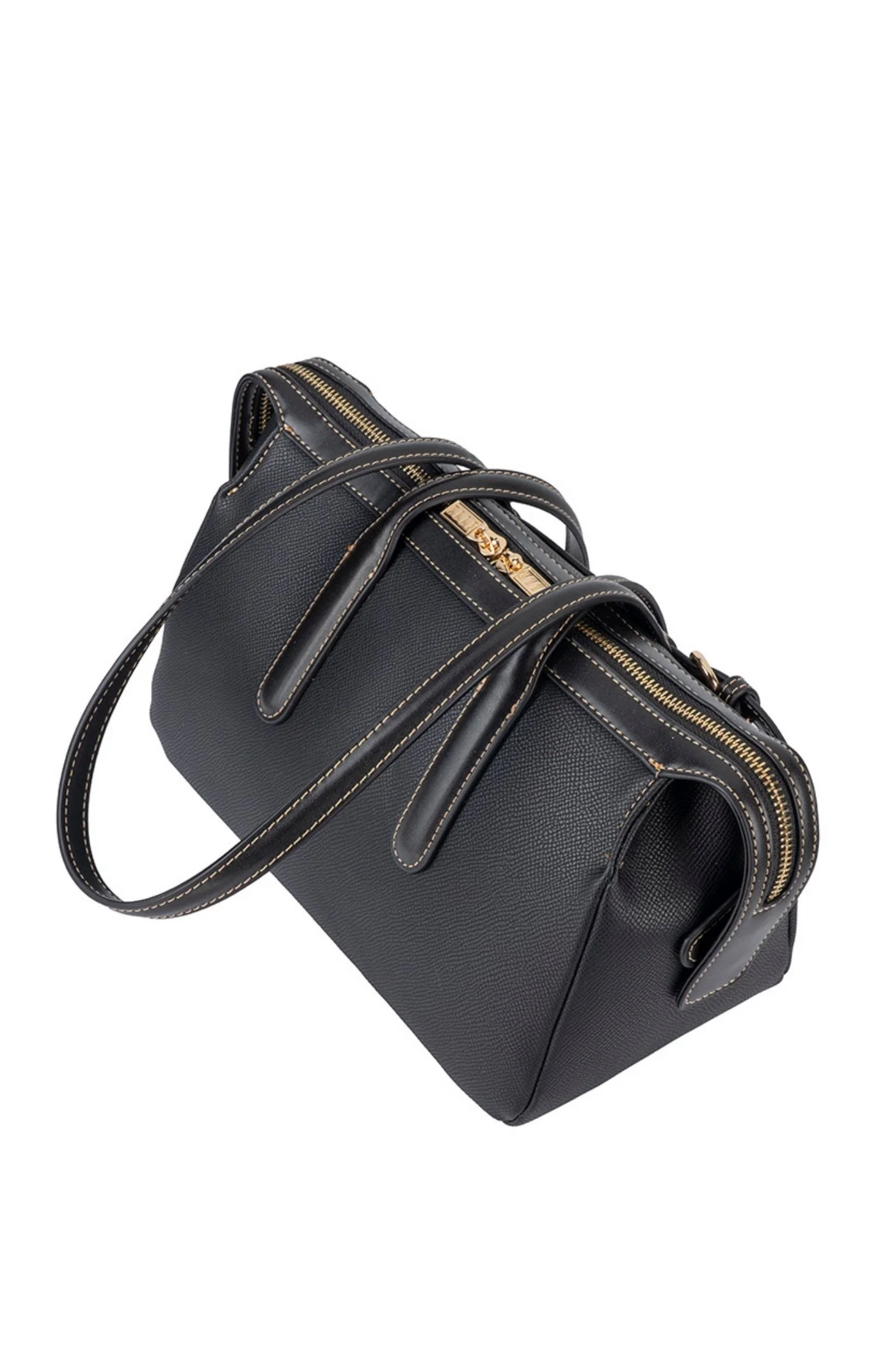 Belt Buckle Boston Bag - Black - Image 4